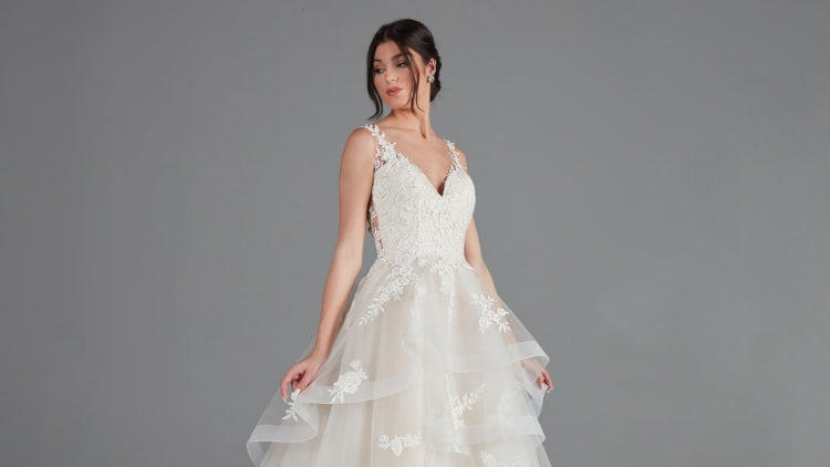 tight fitted lace wedding dresses LADA Off Shoulder Lace Beaded Bridal Wedding Dress Off White / 10 USA