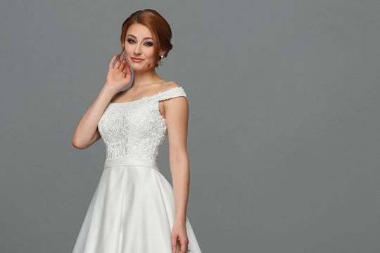 Lace and satin ball gown - best plus-size wedding dresses of 2026