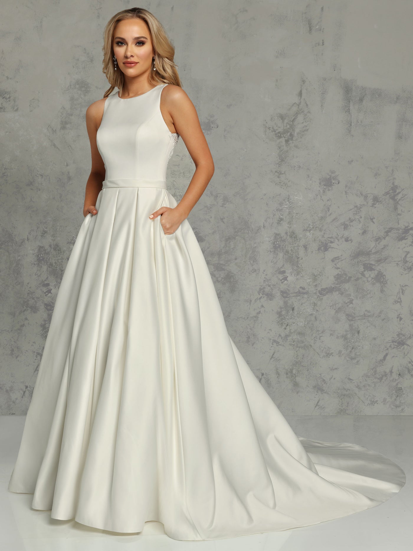 Penelope Satin A-Line Wedding Dress - Avery Austin White / 6 Penelope Satin A-Line Wedding Dress - Avery Austin White / 6