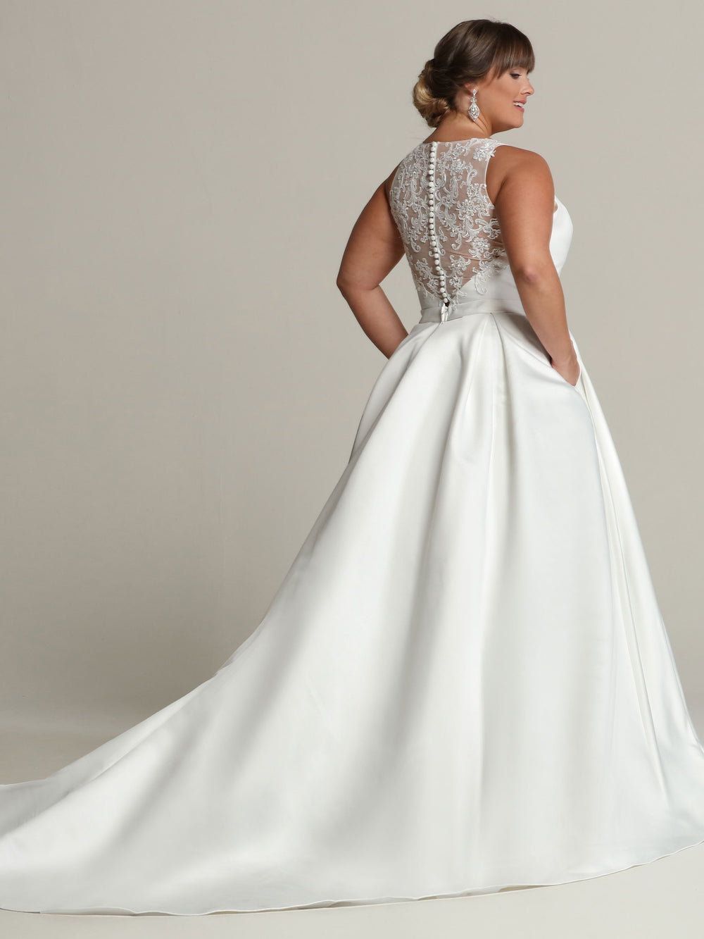 navy blue dress for baby girl Studio Levana Bridal - Plus Size Wedding Dresses