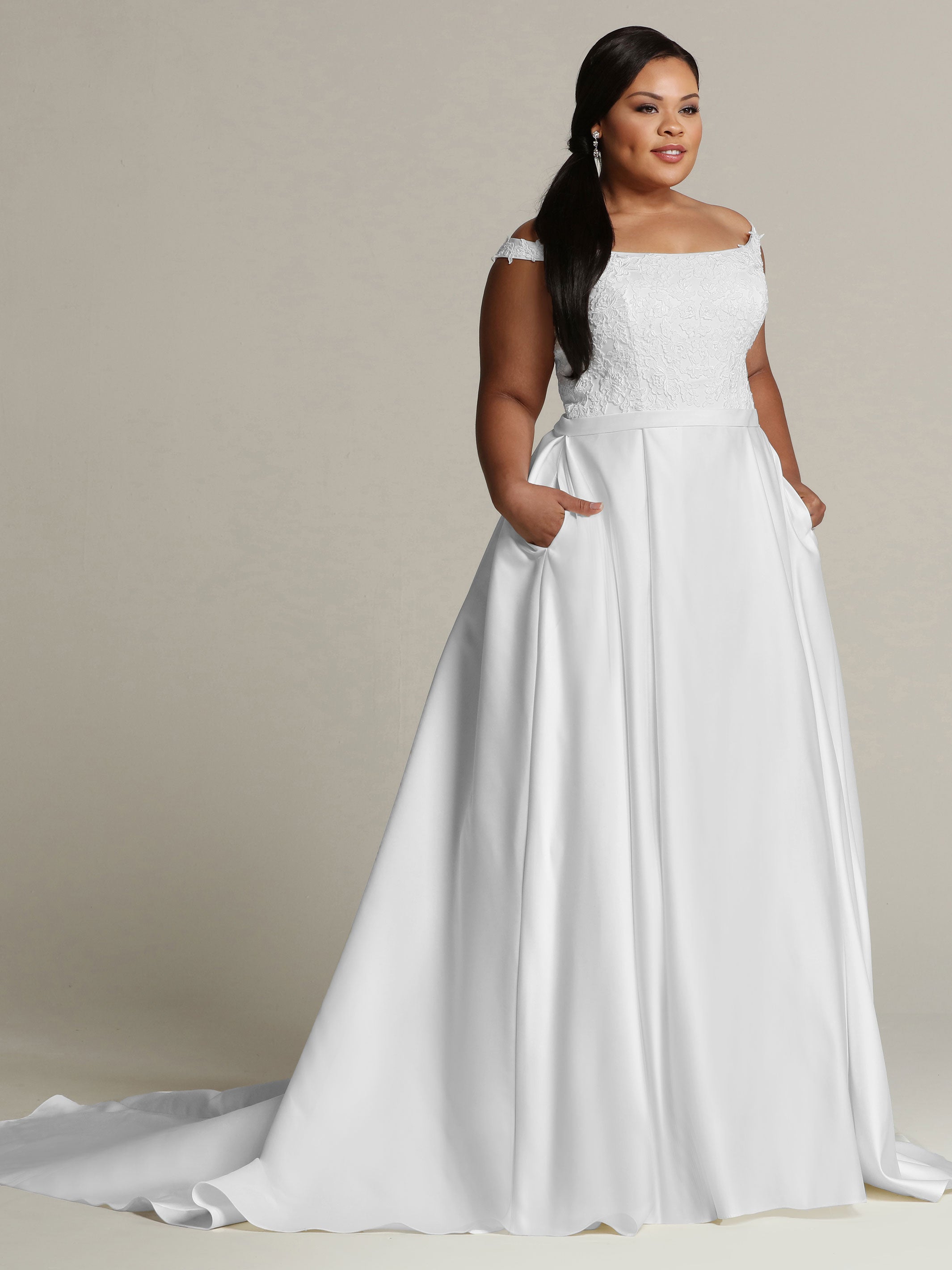 Avery g sales satin ball gown