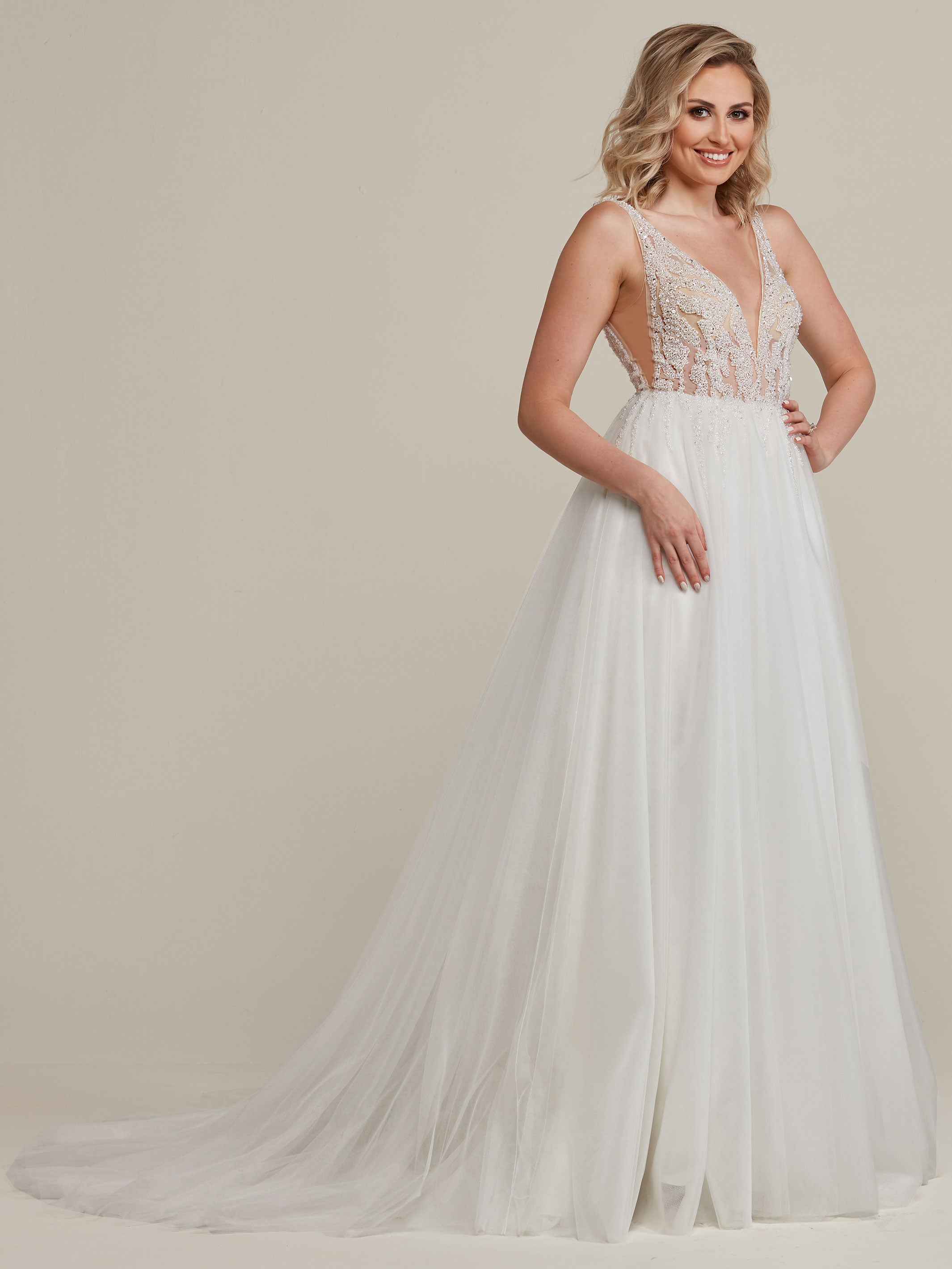 Catherine - Tried On Sample Ivory/Nude / 18 Catherine - Tried On Sample Ivory/Nude / 18