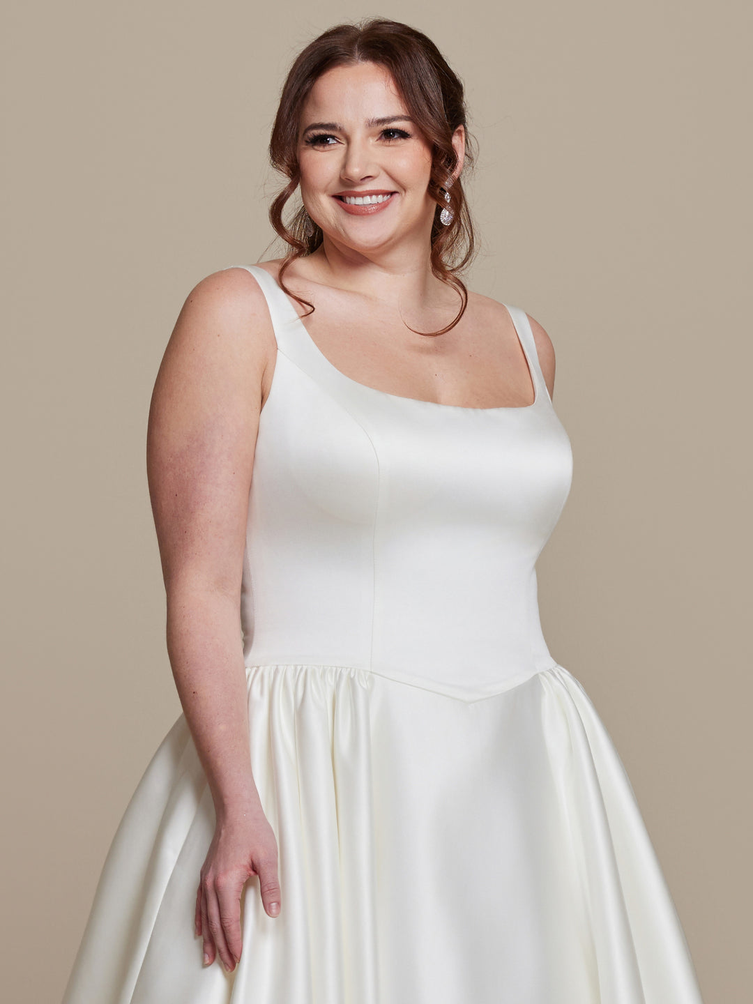 Tilly Simple Satin A-Line Wedding Dress