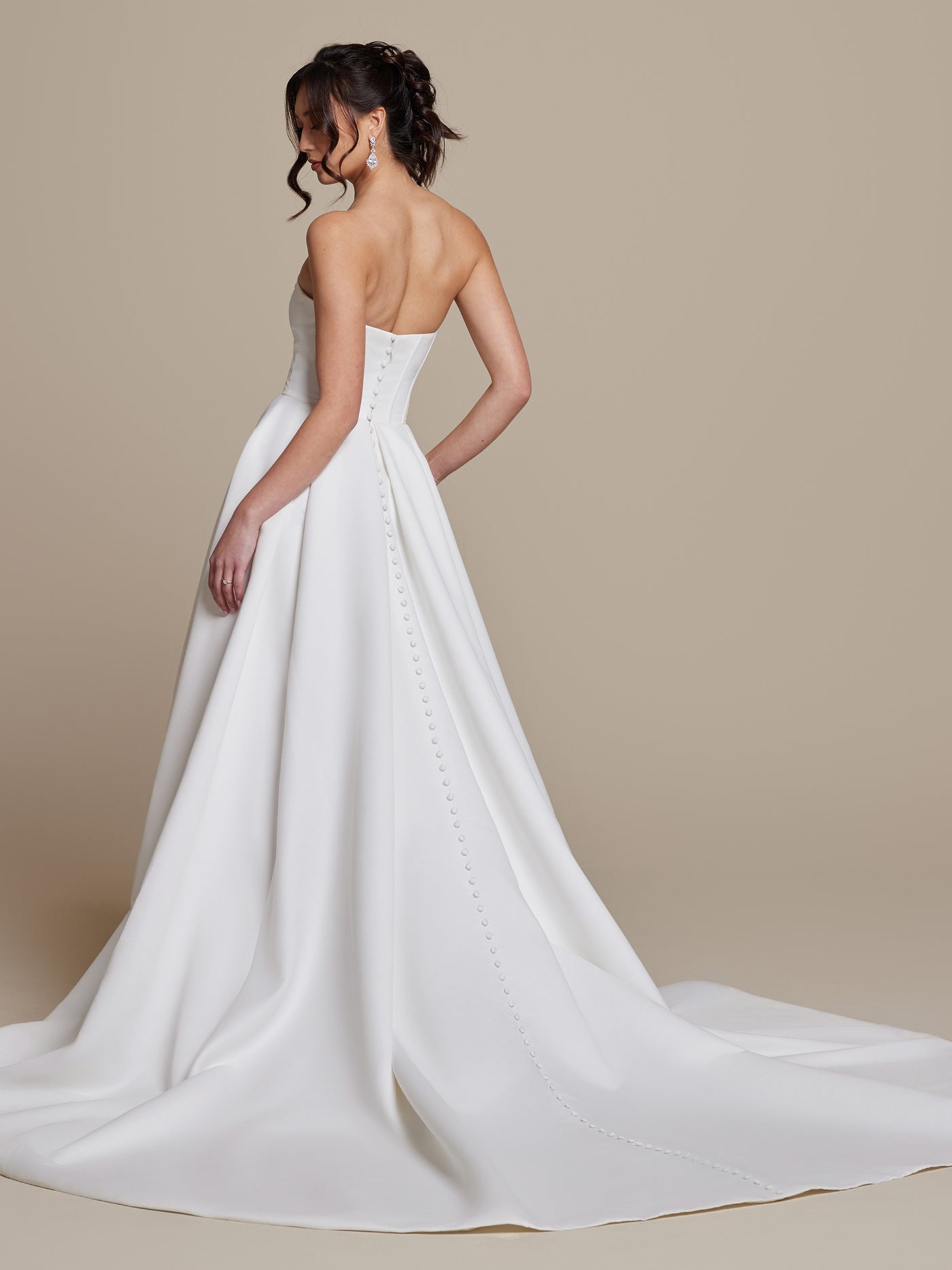 Lyra Strapless Satin Wedding Dress - Avery Austin Lyra Strapless Satin Wedding Dress - Avery Austin