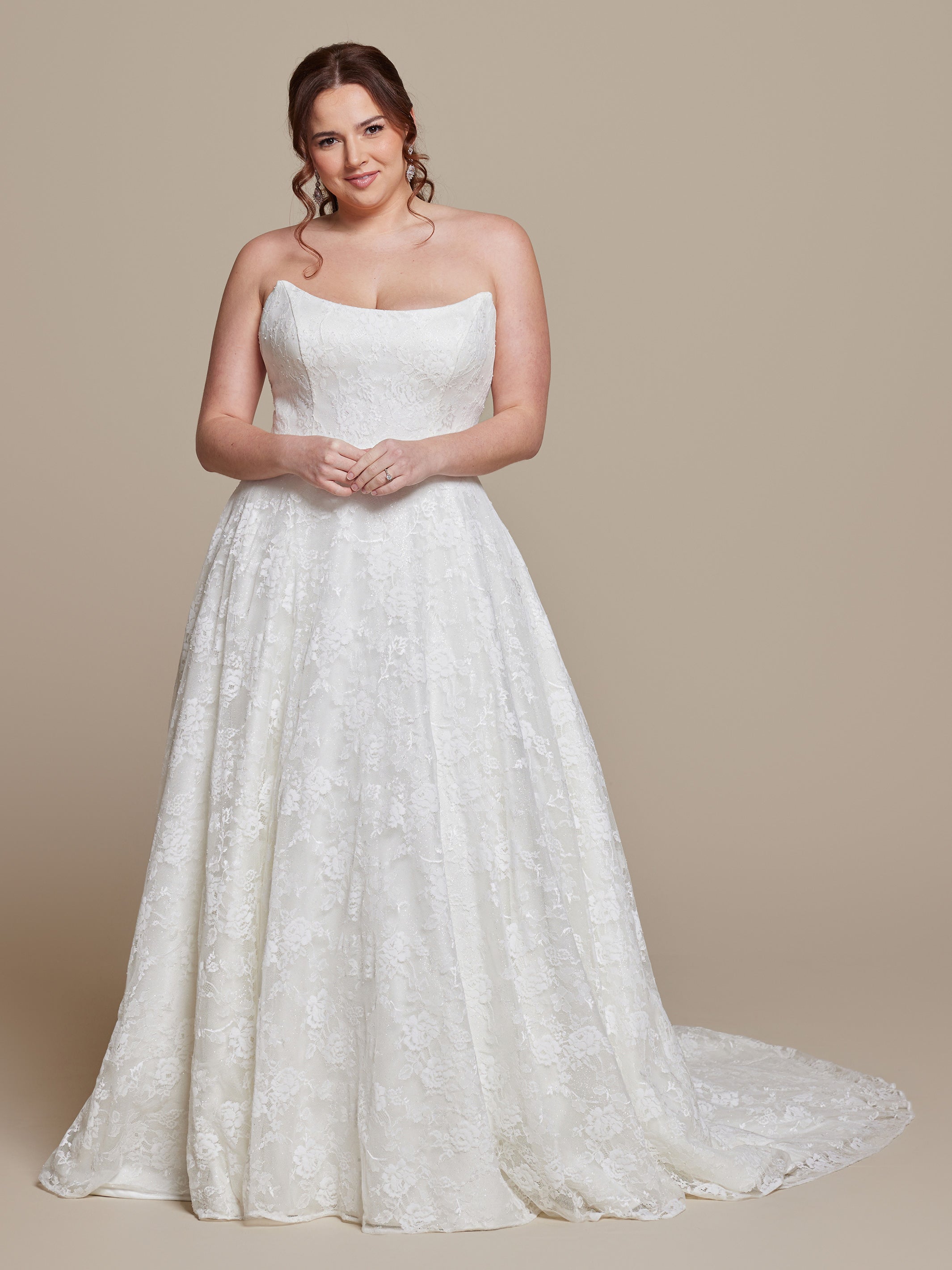 plus size white strapless dress Simple Column Wedding with Side Slit This elegant off Freya Strapless Ivory Wedding Dress
