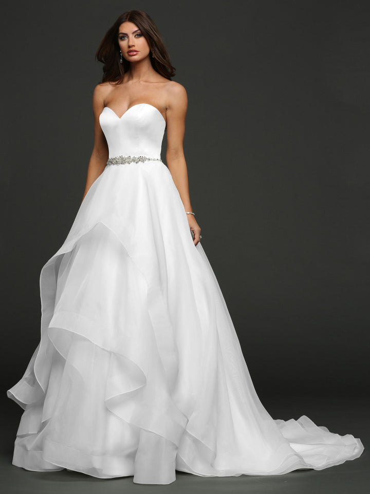 tiered organza t back ball gown wedding dress Vera Wang Tiered Organza T-Back Ball Gown Wedding Dress