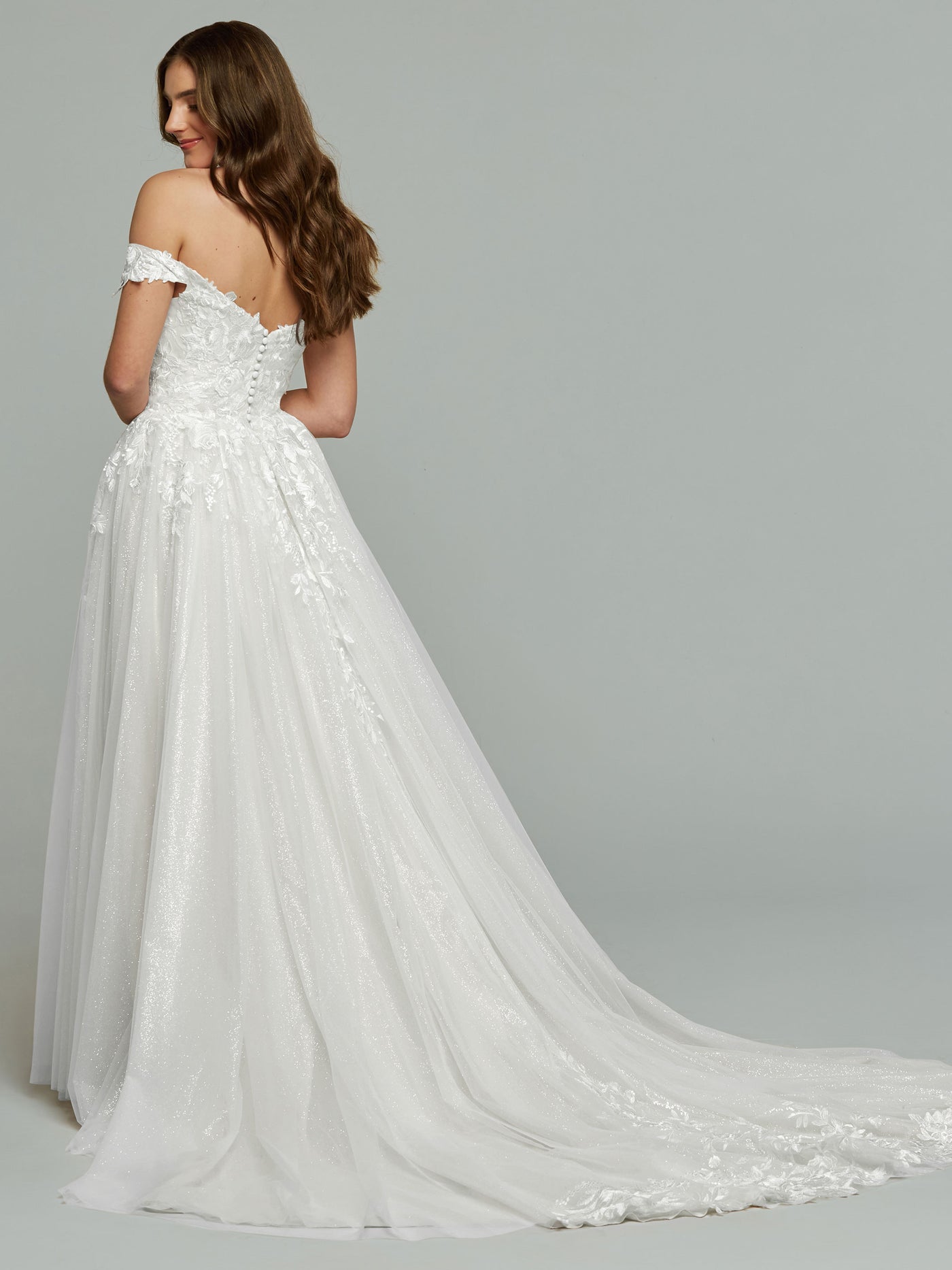 Trinity-G Off-Shoulder Lace and Tulle Wedding Dress Avery Austin Trinity-G Off-Shoulder Lace and Tulle Wedding Dress Avery Austin
