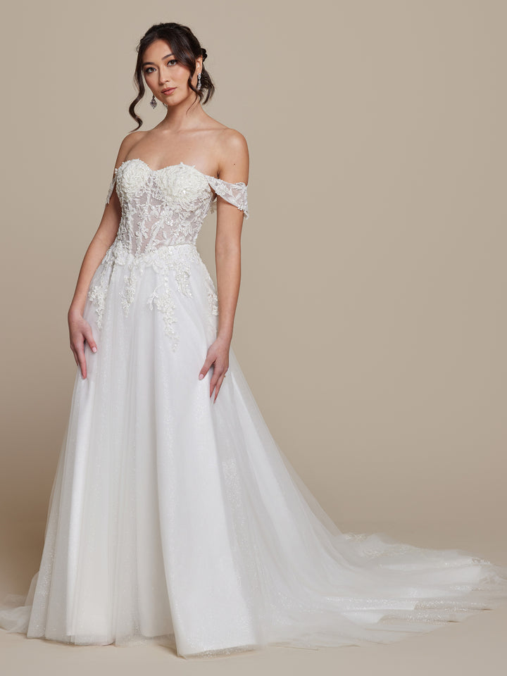 Daphne A-Line Ivory Wedding Dress - Avery Austin Daphne A-Line Ivory Wedding Dress - Avery Austin