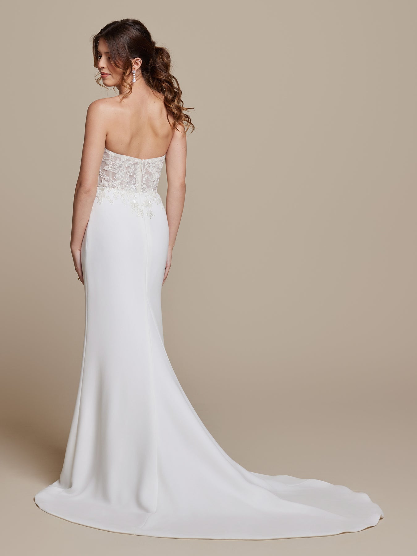 Esme Strapless Sheath Wedding Dress