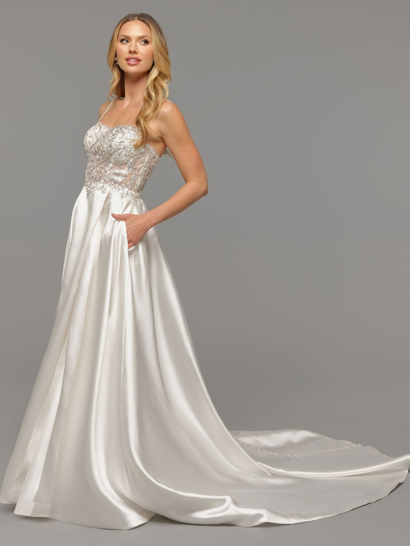 Mariam Ivory Mikado Wedding Dress