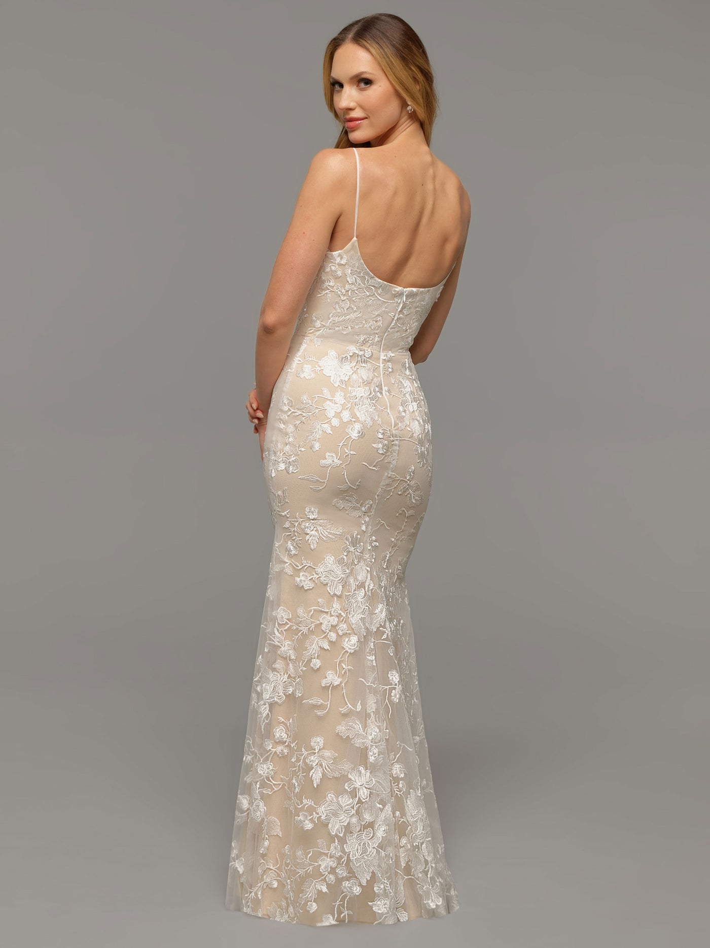 Maris Lace Fit-and-Flare Wedding Dress - Avery Austin Ivory/Nude / 10 Maris Lace Fit-and-Flare Wedding Dress - Avery Austin Ivory/Nude / 10