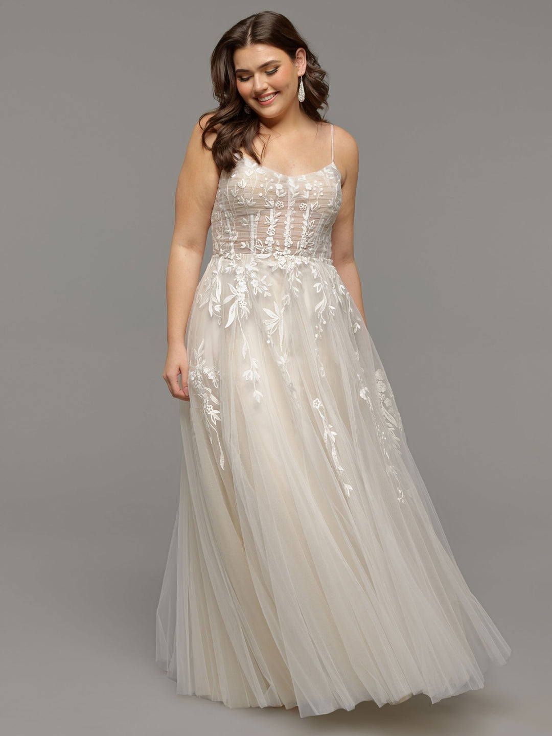 myn【ANDRESD】tullevest all in onedress Kendall A-Line Tulle Wedding Dress - Avery Austin