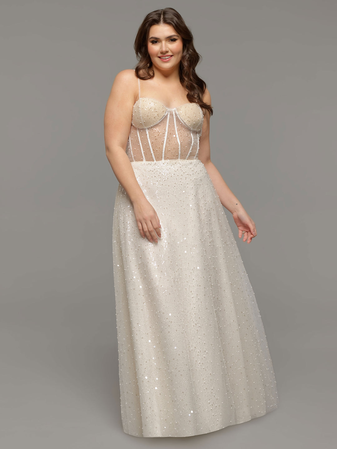 Margot Beaded Lace Wedding Dress - Avery Austin Black/Black / 12