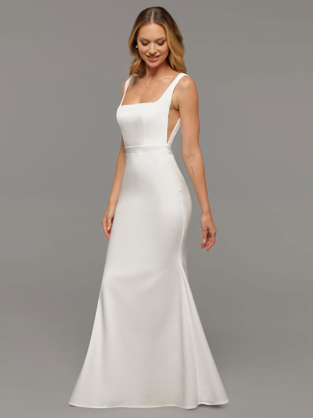 Tessa Backless Modern Wedding Dress Avery Austin