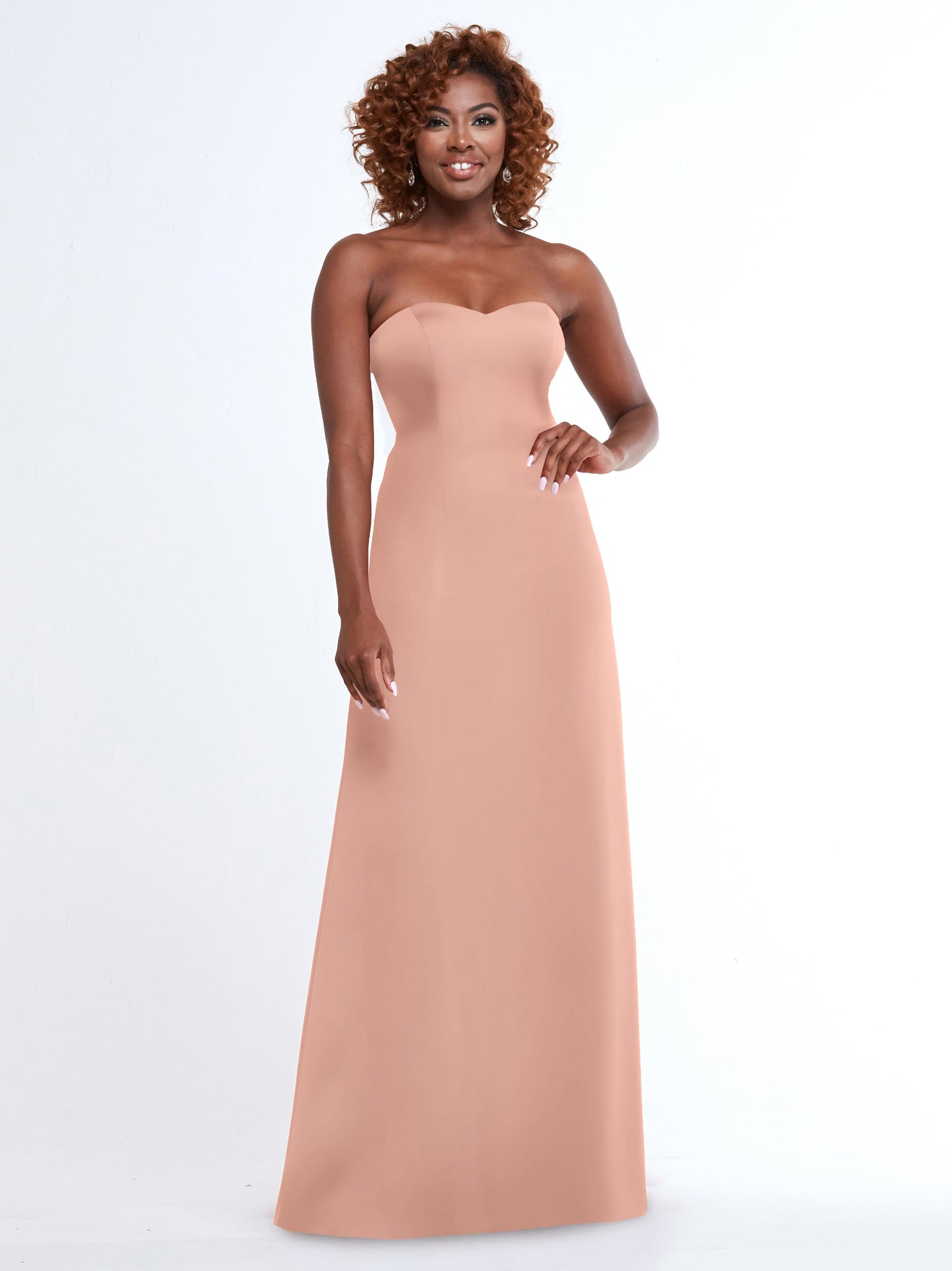 83044 - A-Line Double Knit Bridesmaid Dress with Strapless Sweetheart Neckline