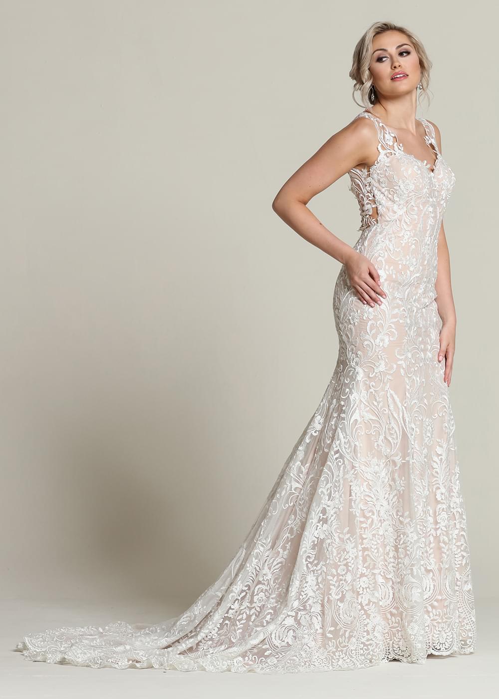 dress of lace for autumn First Lady Inaugural Ball they are sold in Color:OFF-WHITE-NUDE open back homecoming dress