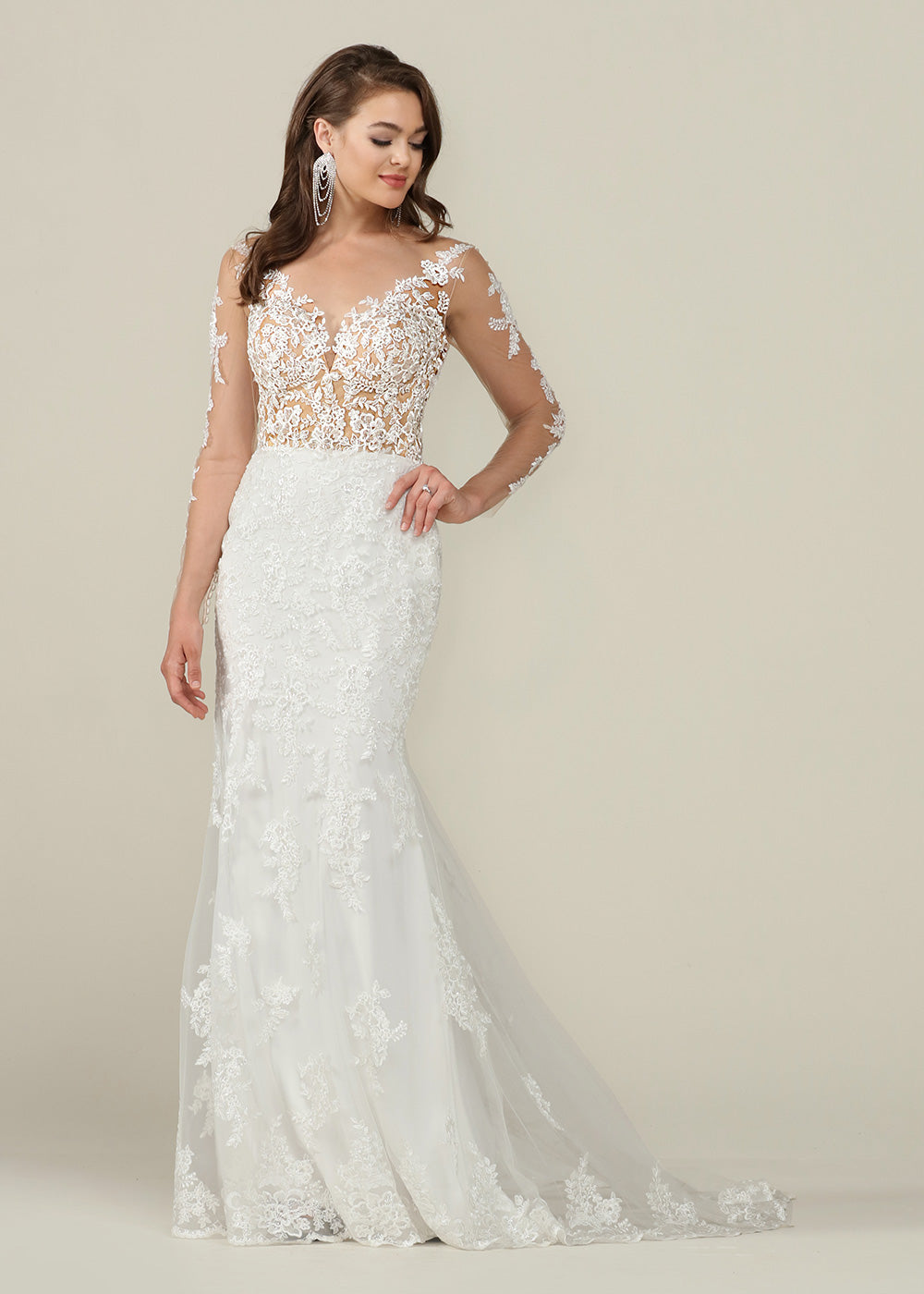 Quinn Long-Sleeve Lace Wedding Dress