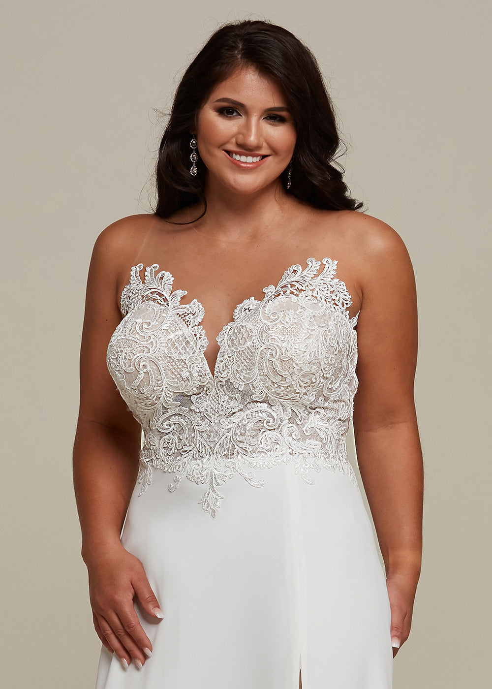 Willow Sheath Wedding Dress with Lace - Avery Austin