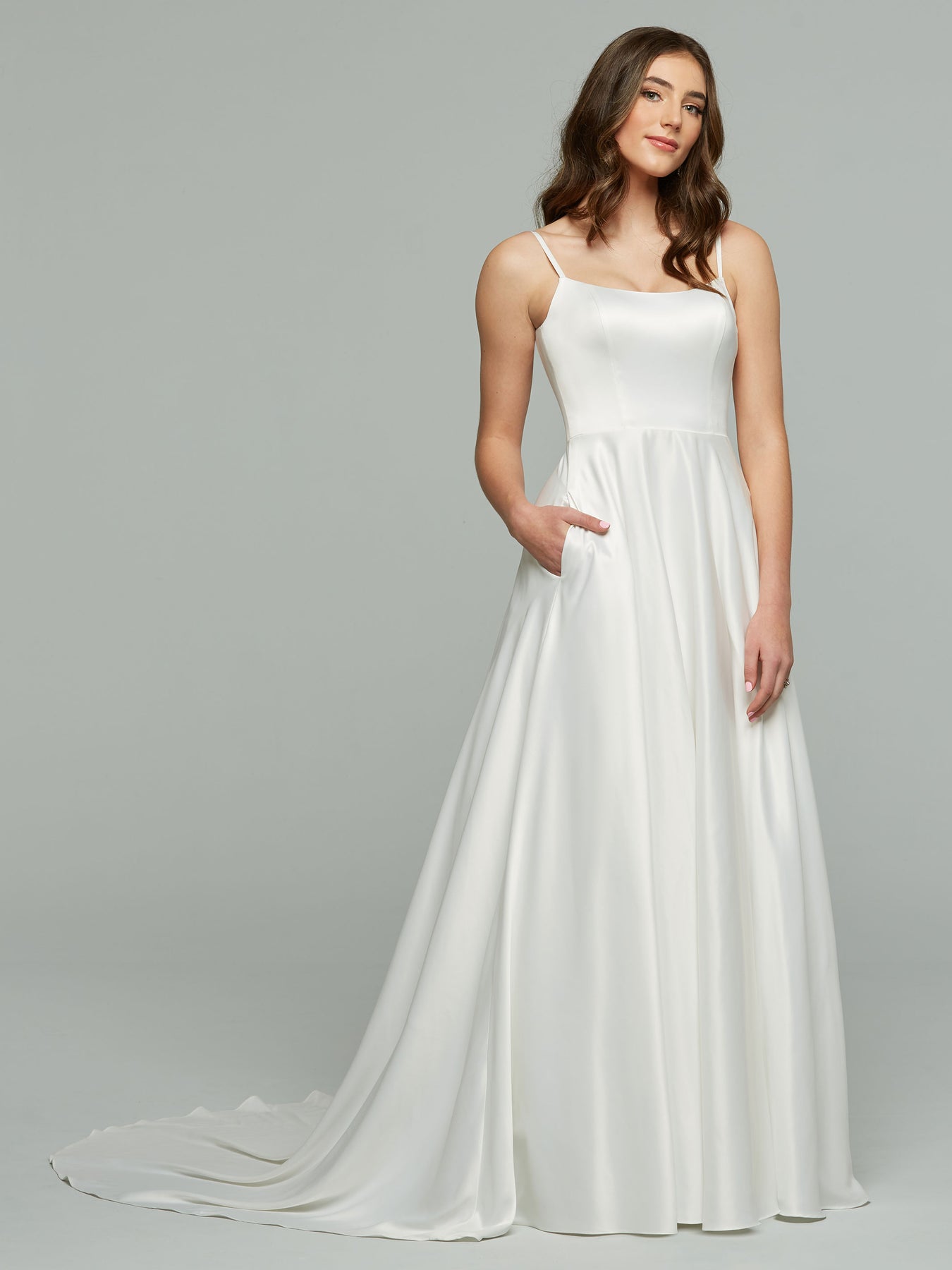 Giselle Simple Satin Wedding Dress - Avery Austin