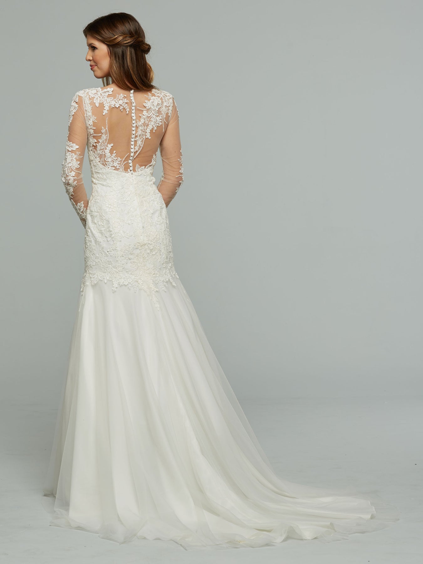 Hallie Fit-and-Flare Tulle and Lace Wedding Dress – Avery Austin