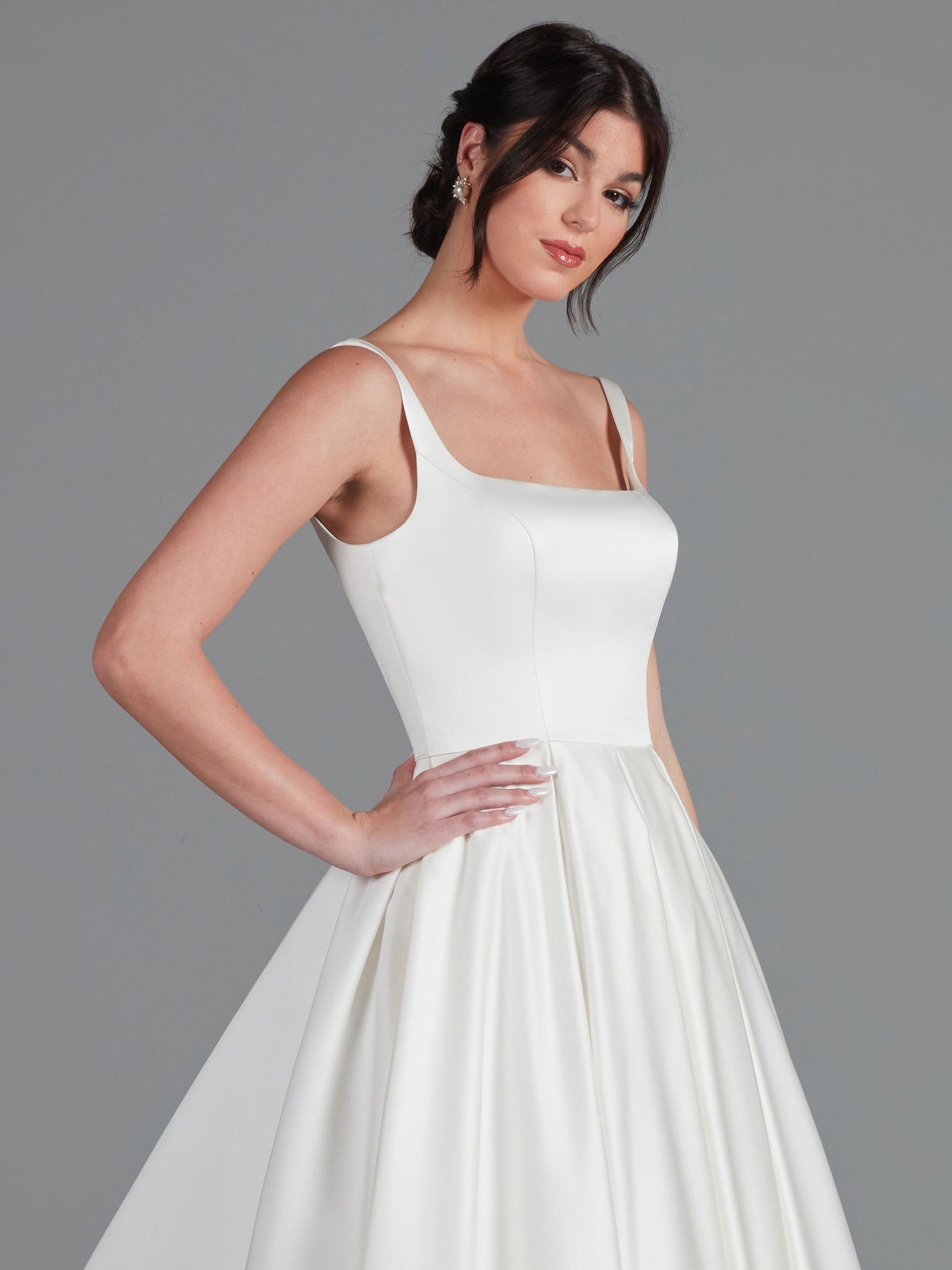 Chelsea Simple Satin Wedding Dress