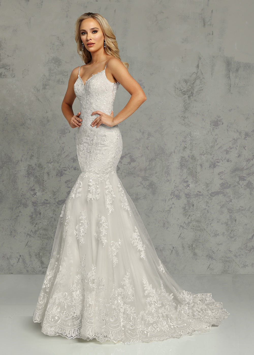 Sophie Backless Lace and Tulle Mermaid Wedding Dress Ivory / 14 Sophie Backless Lace and Tulle Mermaid Wedding Dress Ivory / 14