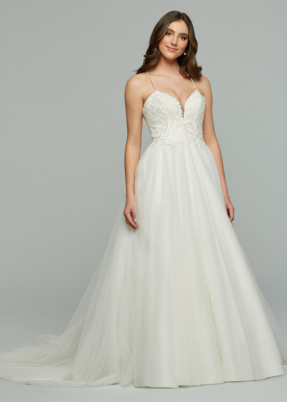 chinese dress ladies Layered Tulle Unlined Lace Wedding Ball Gown with Deep V-neck Wedding  Dresses,MW371