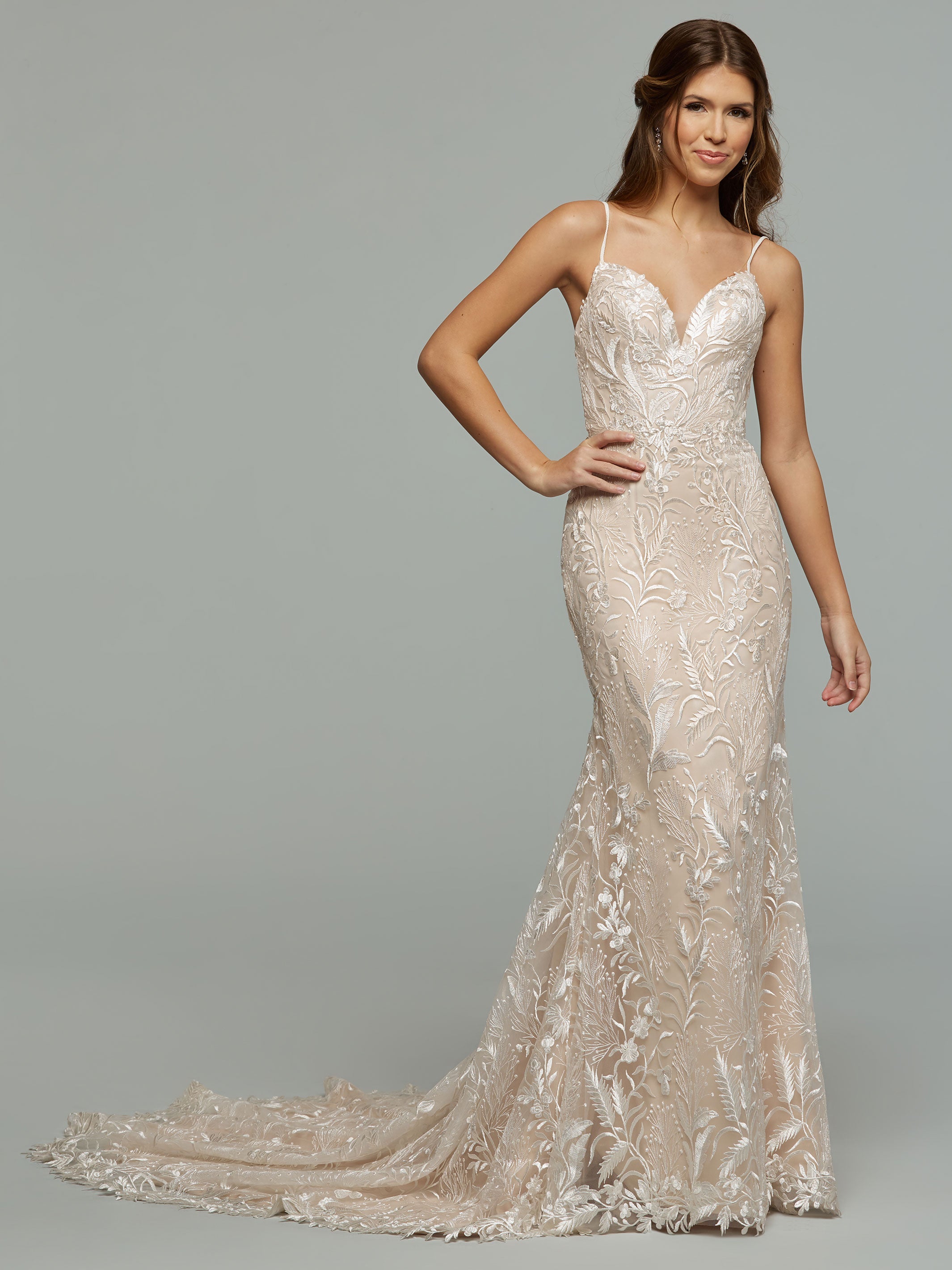 Celine Embroidered Lace Mermaid Wedding Dress – Avery Austin
