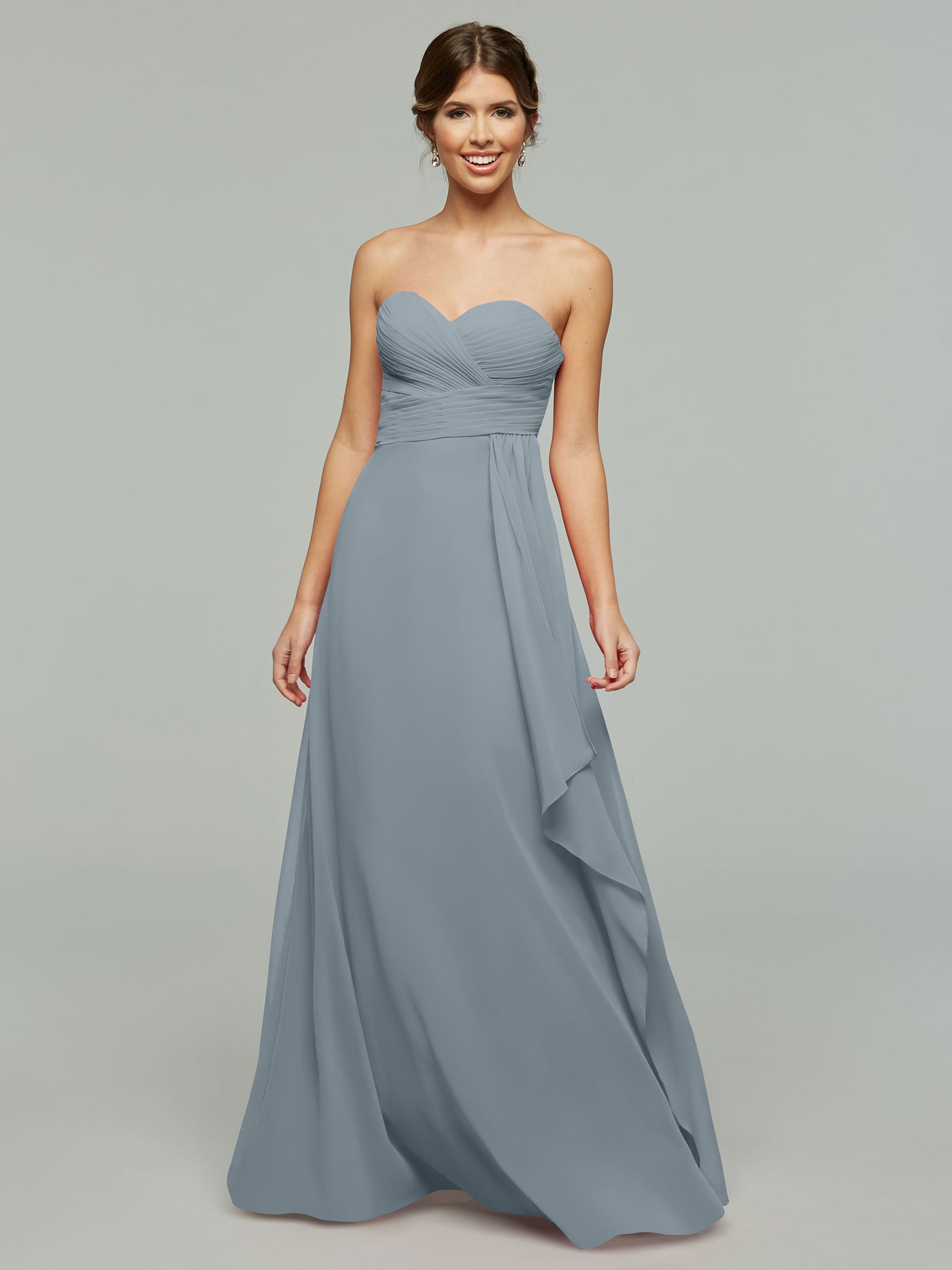 80046 - Chiffon Sheath Bridesmaid Dress with Sweetheart Neckline