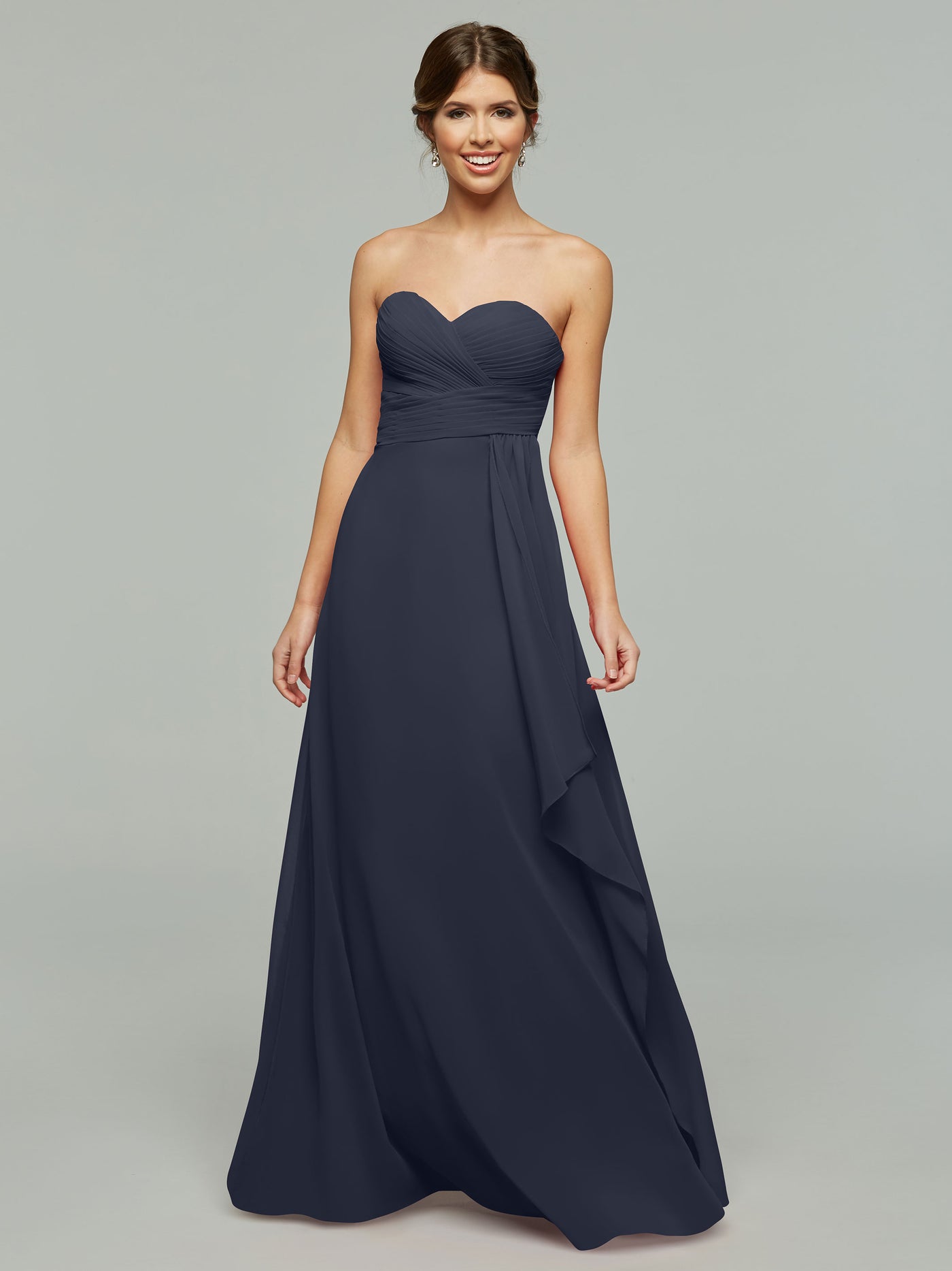 80046 - Chiffon Sheath Bridesmaid Dress with Sweetheart Neckline