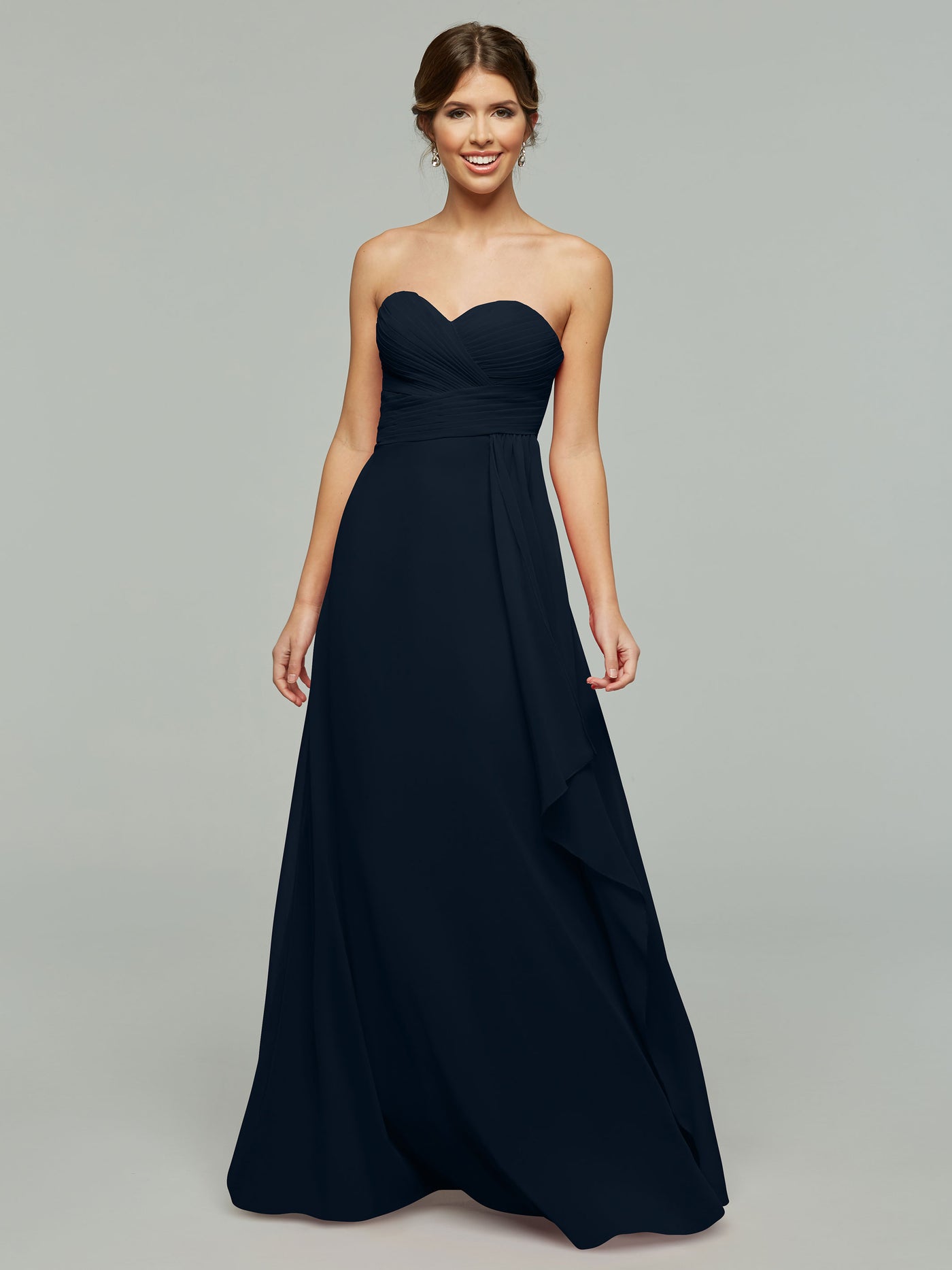 80046 - Chiffon Sheath Bridesmaid Dress with Sweetheart Neckline