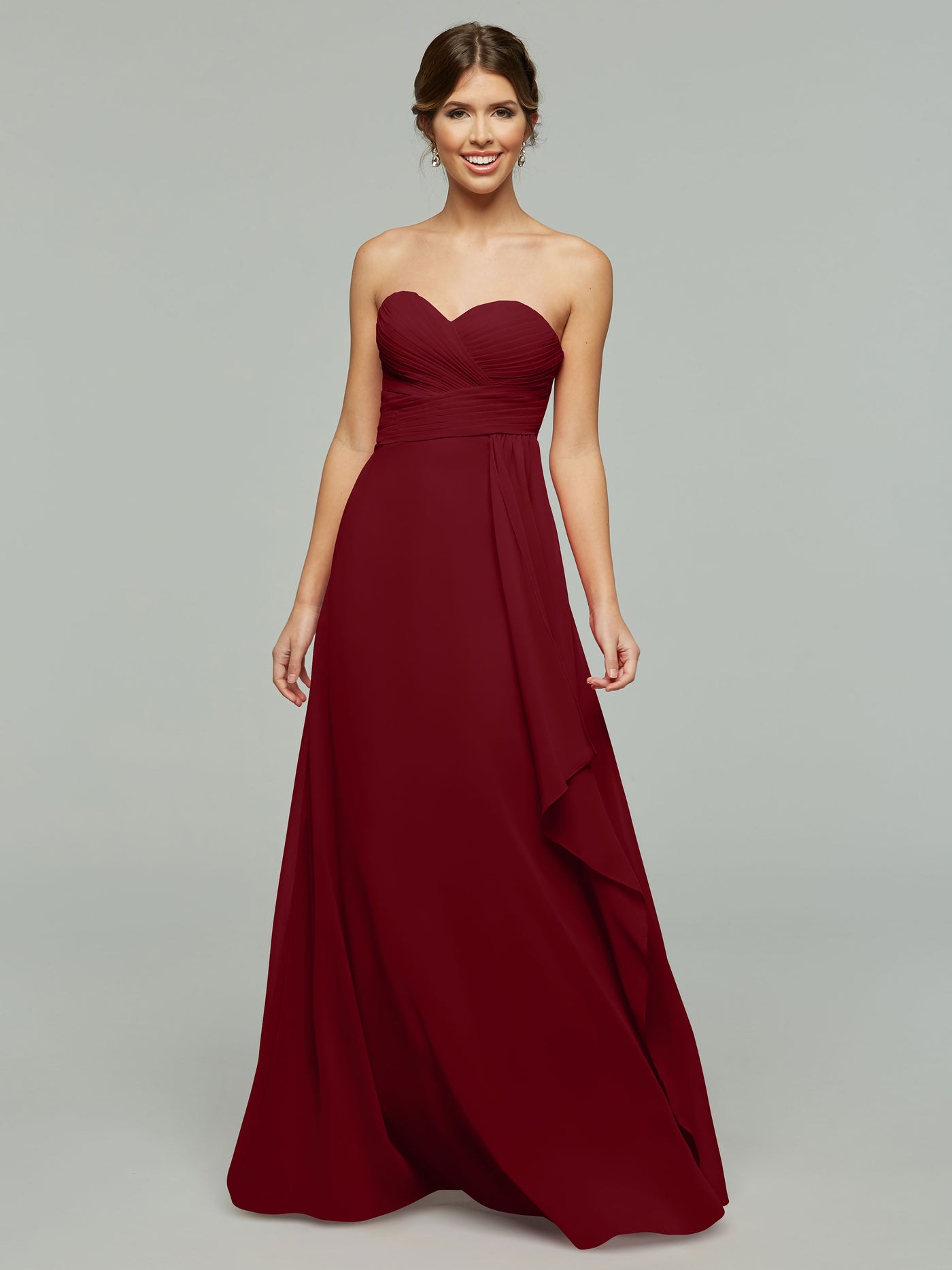 80046 - Chiffon Sheath Bridesmaid Dress with Sweetheart Neckline