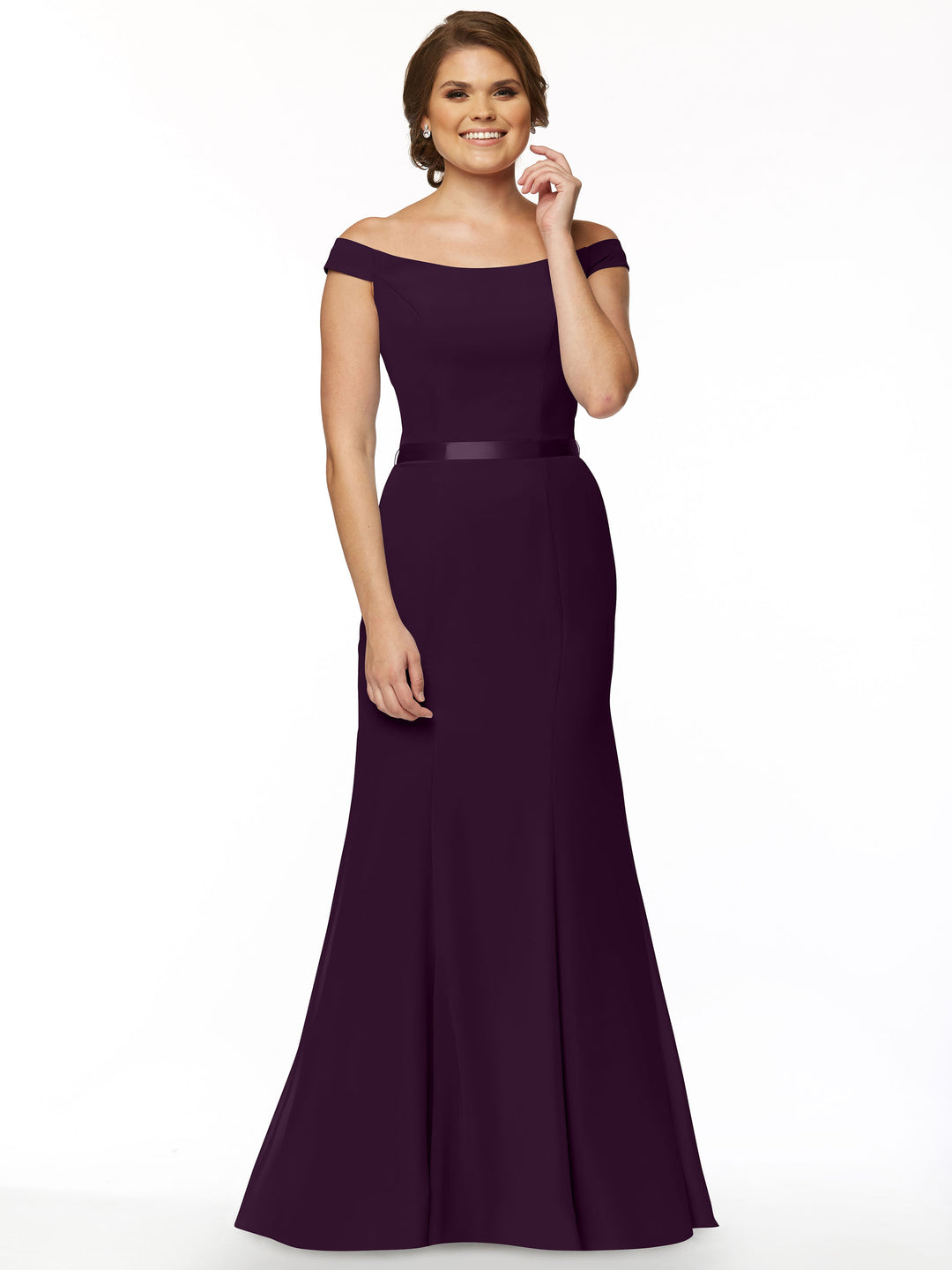 long eggplant bridesmaid dresses Dark Eggplant Purple Bridesmaid Dresses