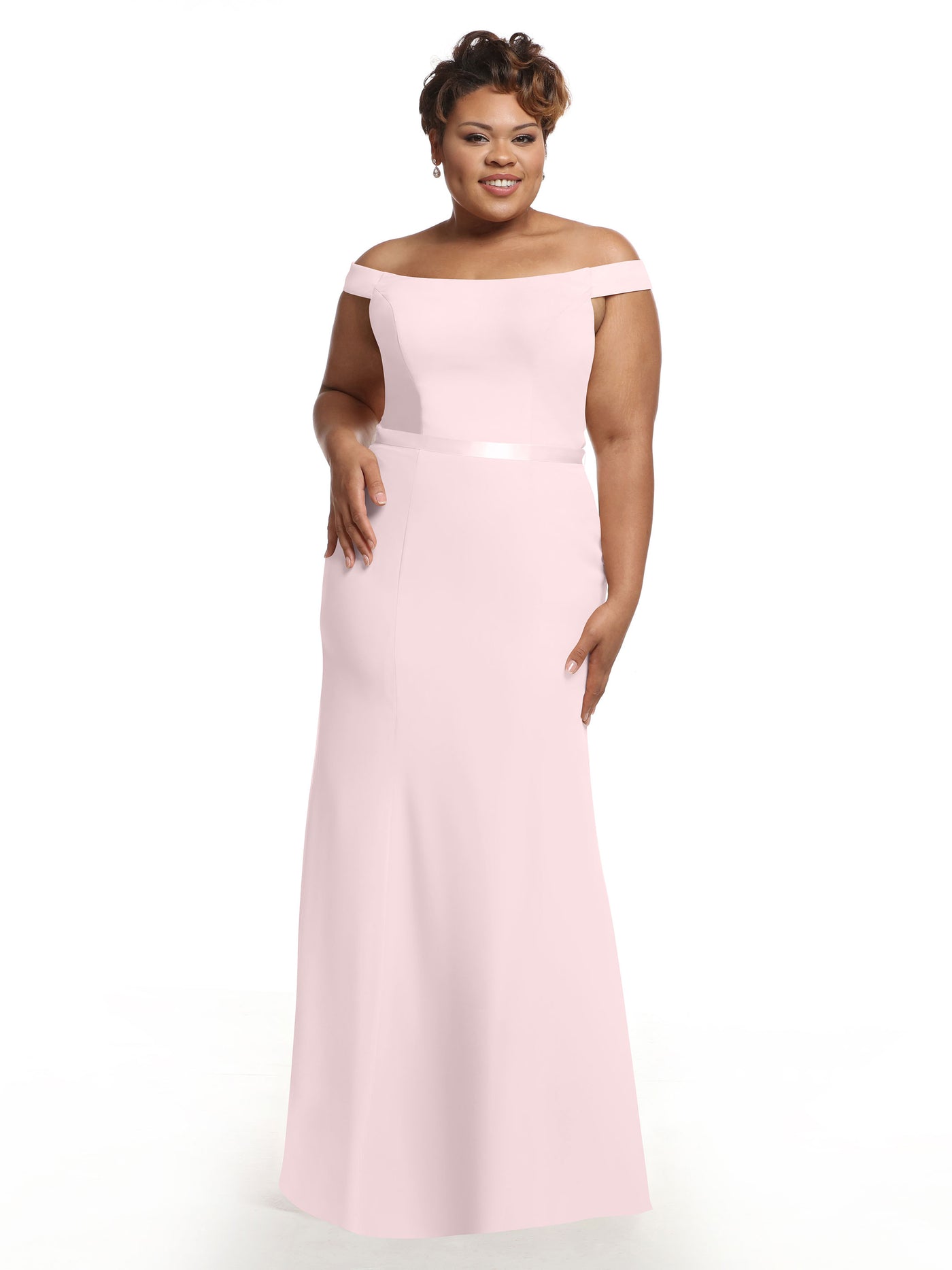 80079 - Off-the-Shoulder Fit-and-Flare Bridesmaid Dress