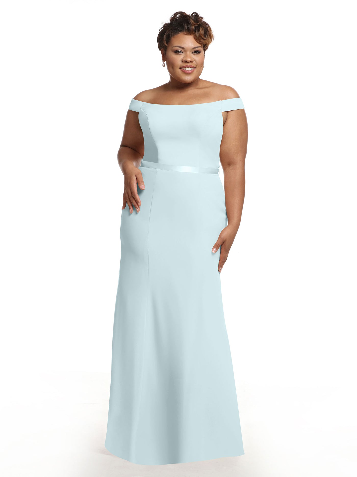 80079 - Off-the-Shoulder Fit-and-Flare Bridesmaid Dress