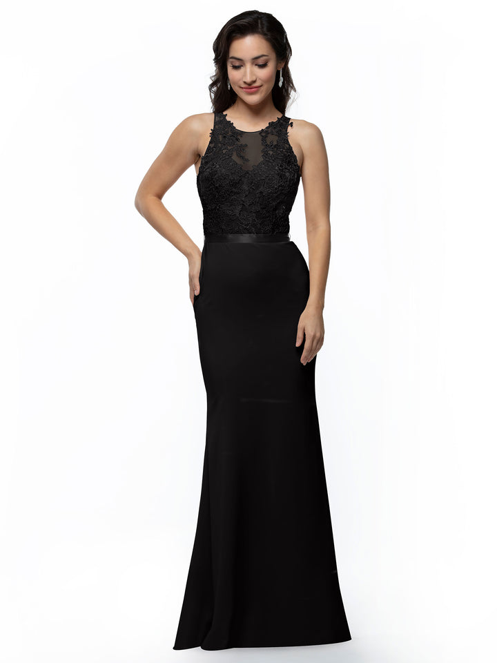 slim fit dress slacks Shop Lucci Lu C8115 Deep Sweetheart Neckline Open Back Sweep Train Beaded  Chiffon Fit N Flare Evening Dress – B Chic Fashions main image 0