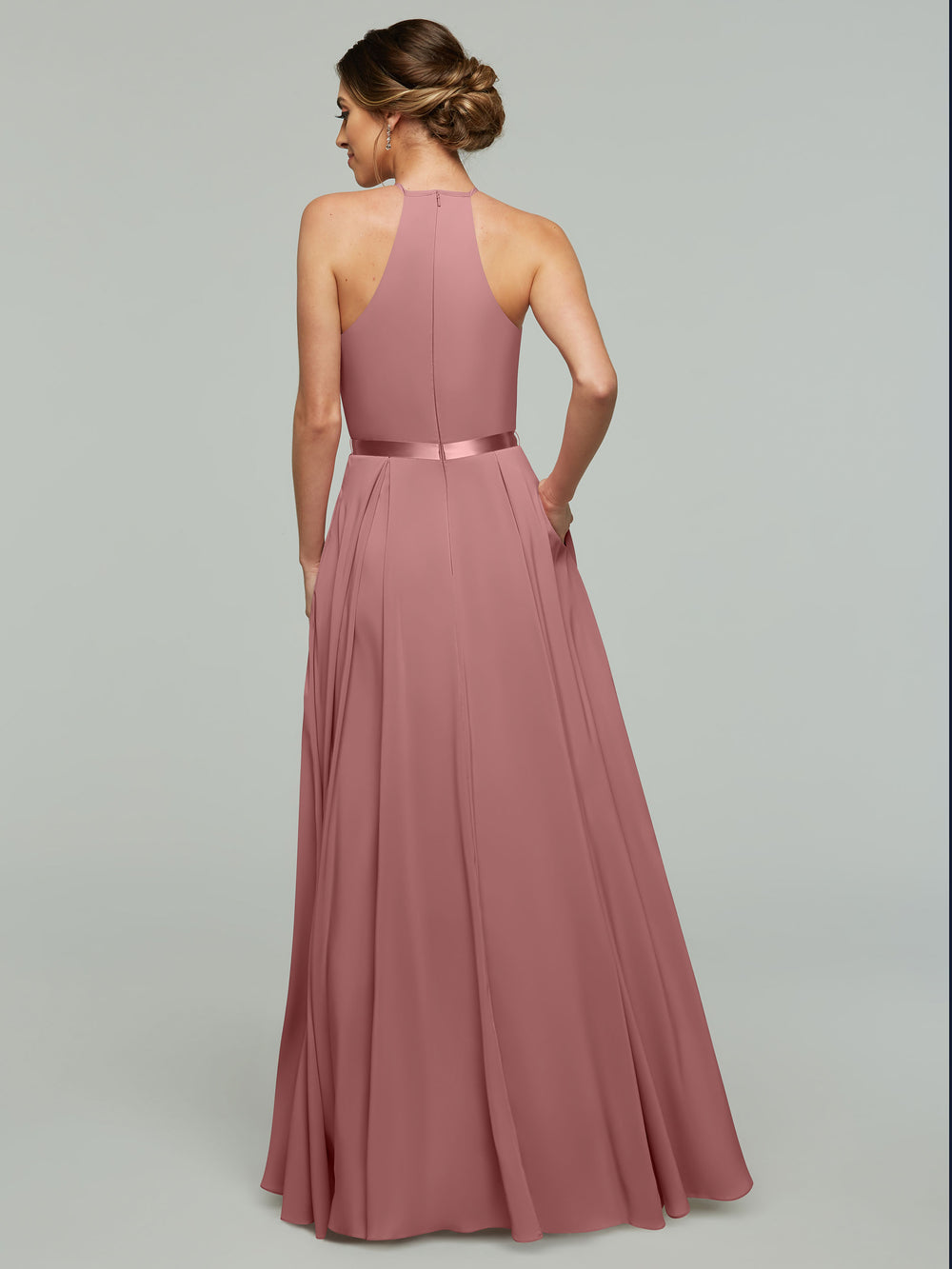 Light Dusty Rose Pink Bridesmaid Gowns - Avery Austin