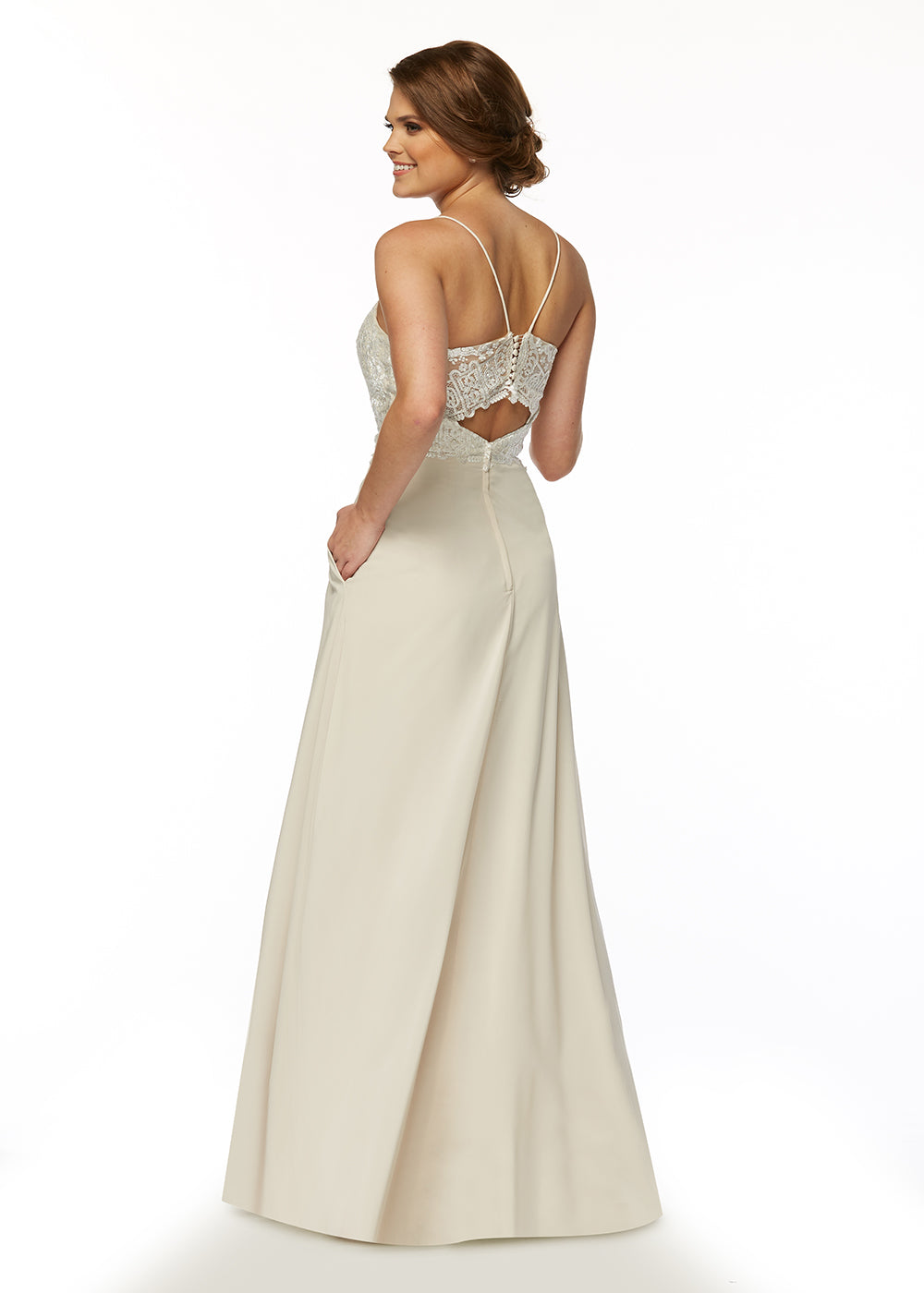 80102 Bridesmaids Dresses Ivory/Ivory / 6 80102 Bridesmaids Dresses Ivory/Ivory / 6