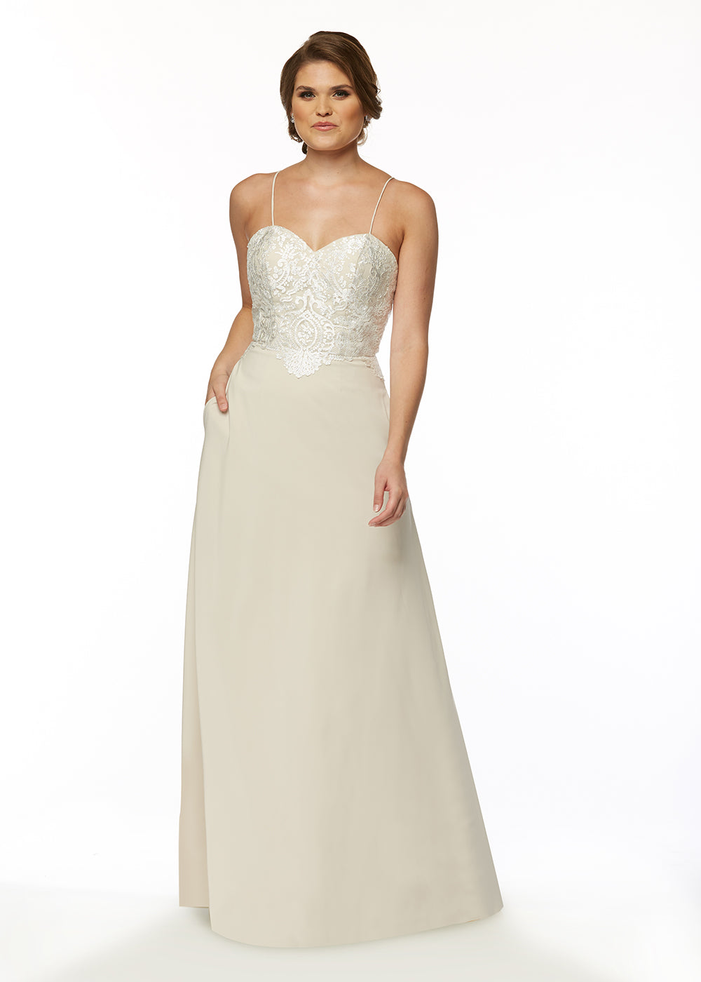 80102 Bridesmaids Dresses Ivory/Ivory / 6 80102 Bridesmaids Dresses Ivory/Ivory / 6