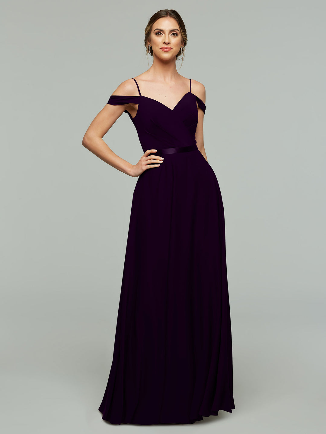princess polly baby blue dress Purple Long Bridesmaid Dresses main image 1