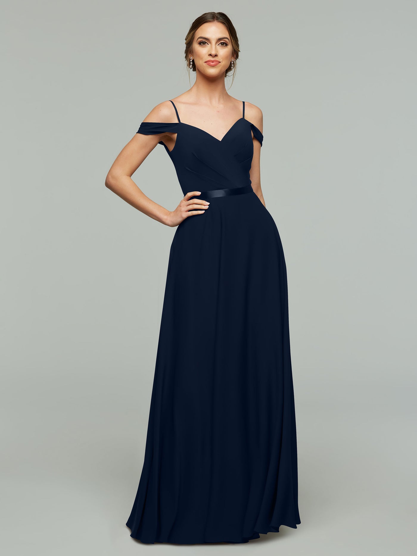 80106 - A-Line Off-Shoulder Bridesmaid Dress with Pockets