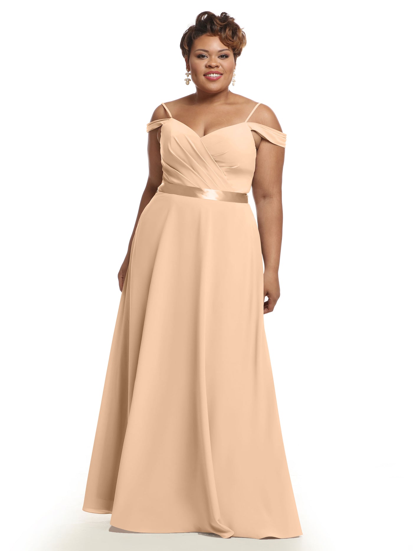 80106 - A-Line Off-Shoulder Bridesmaid Dress with Pockets