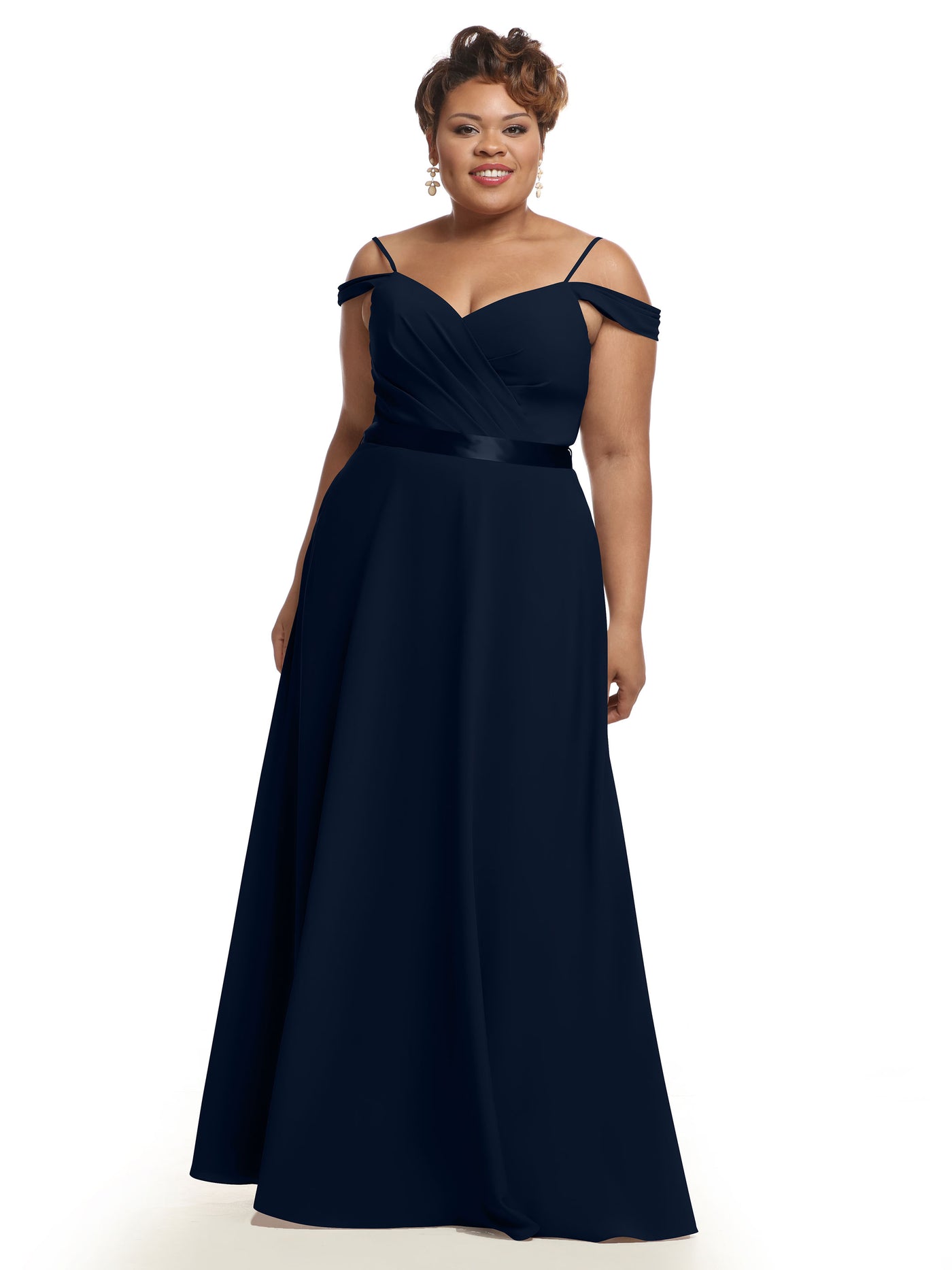 80106 - A-Line Off-Shoulder Bridesmaid Dress with Pockets