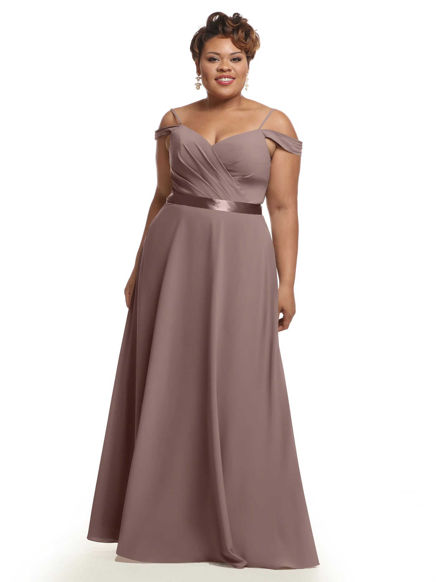 80106 - A-Line Off-Shoulder Bridesmaid Dress with Pockets