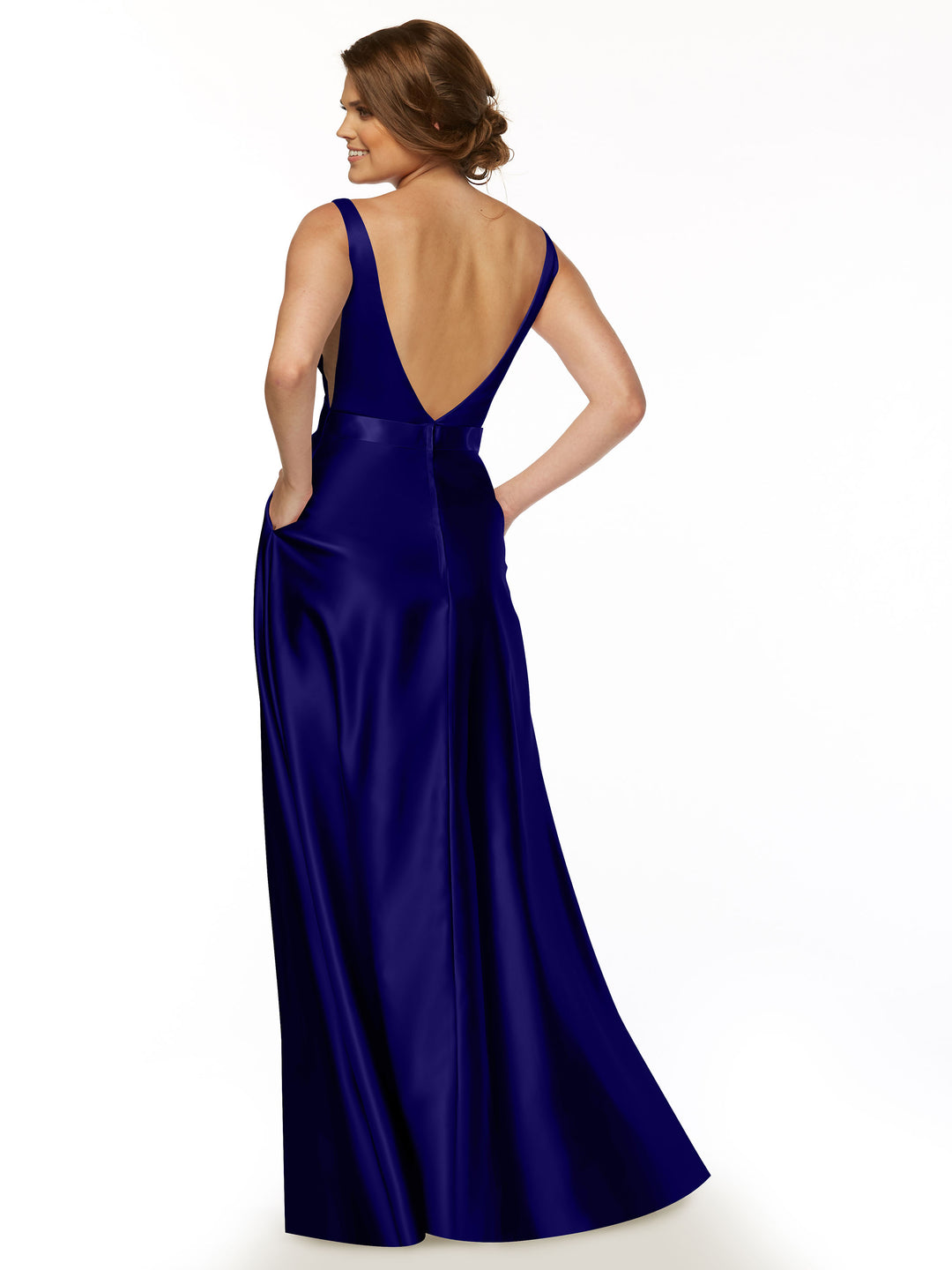 Satin Long Bridesmaid Dress 80118