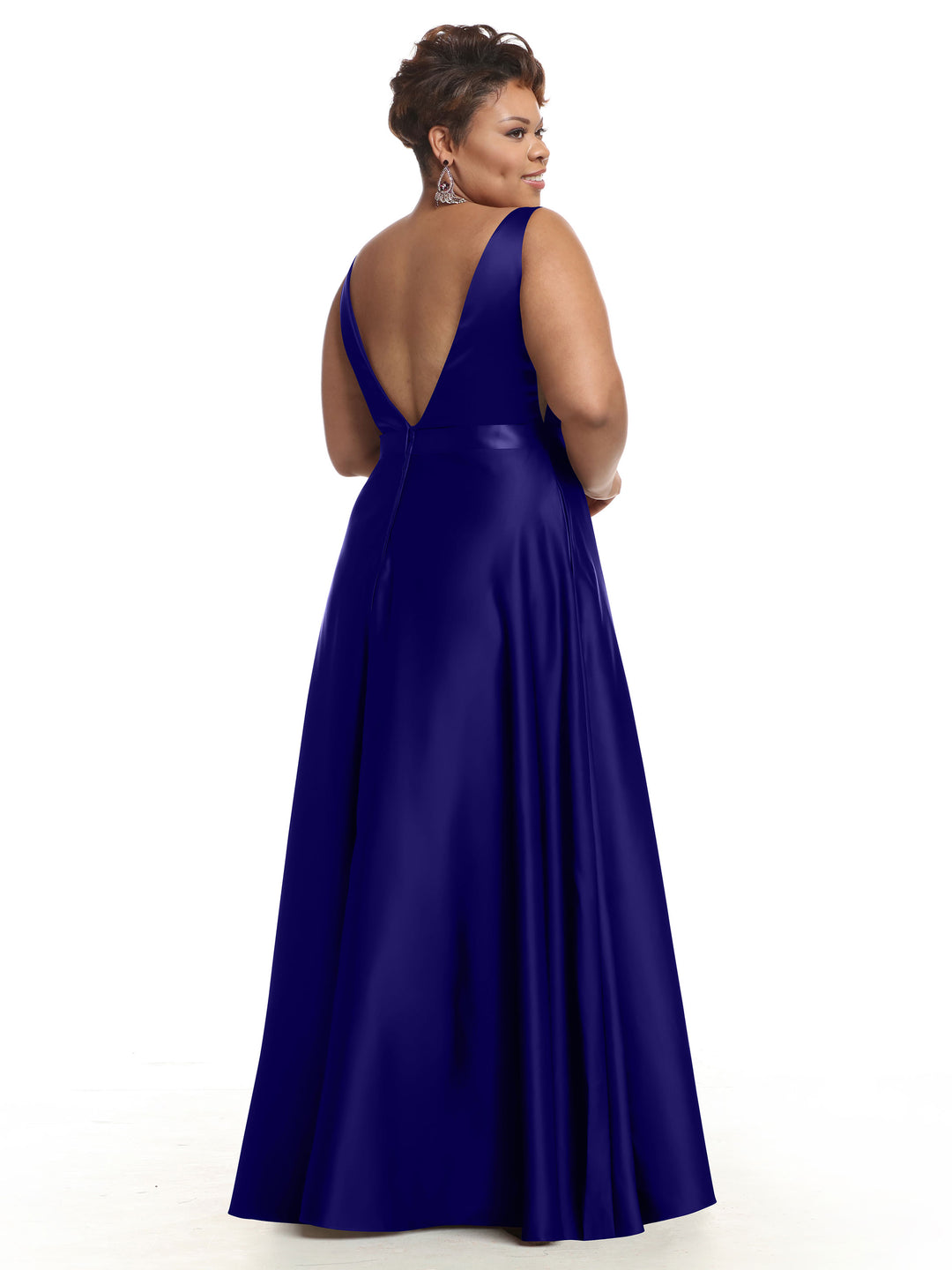 Satin Long Bridesmaid Dress 80118