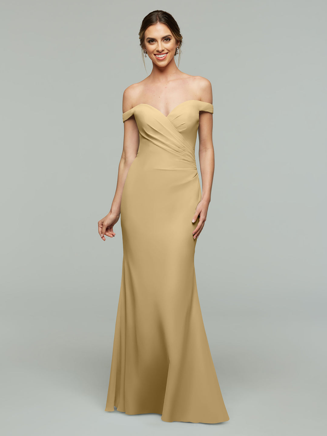 Plus-Size Champagne Gold Bridesmaid Gowns -Avery Austin Plus-Size Champagne Gold Bridesmaid Gowns -Avery Austin