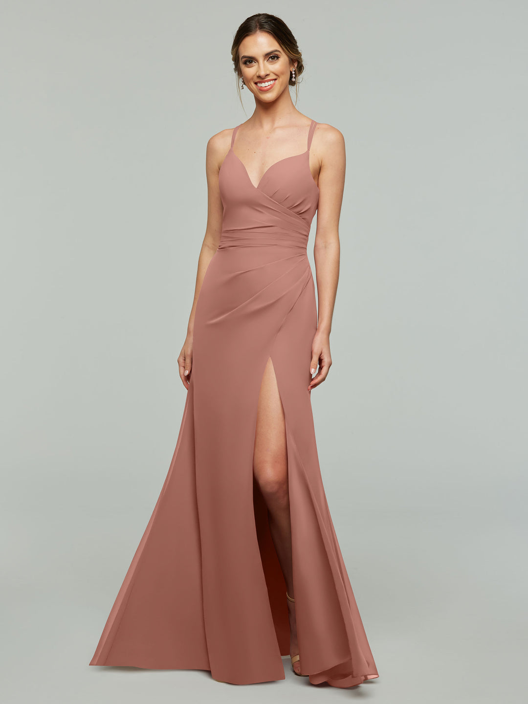 Light Dusty Rose Pink Bridesmaid Gowns - Avery Austin Light Dusty Rose Pink Bridesmaid Gowns - Avery Austin