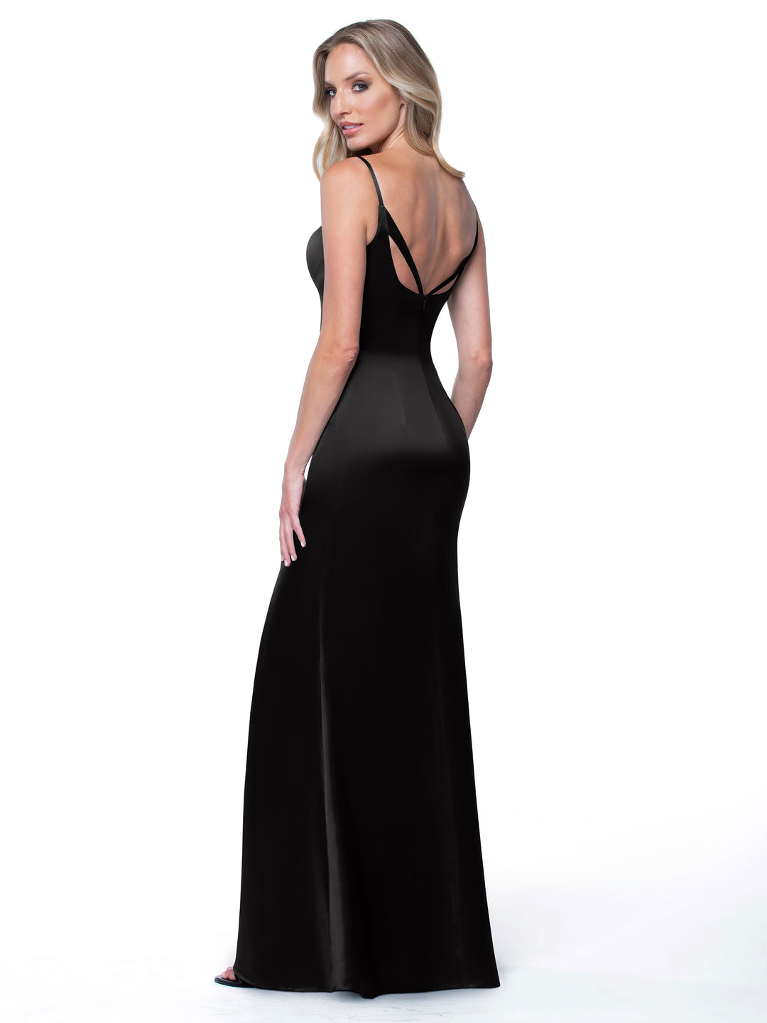 satin fit and flare bridesmaid dress Aerie Couture 291 - Long Stretch Satin Trumpet Dress main image 0