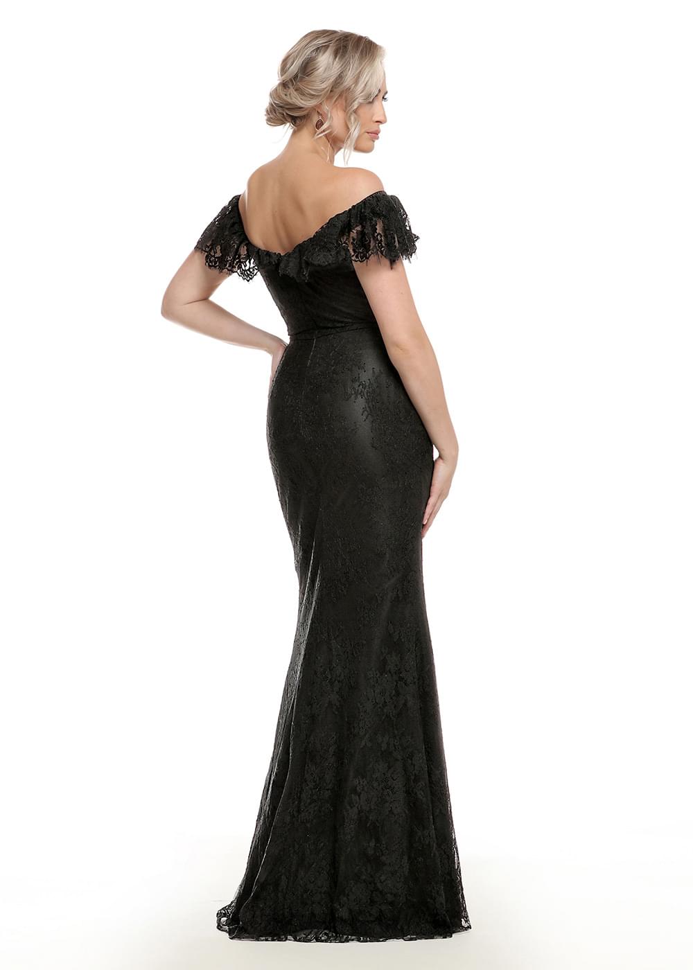 fitted lace wedding dress 80134 Bridesmaids Dresses Midnight / 24